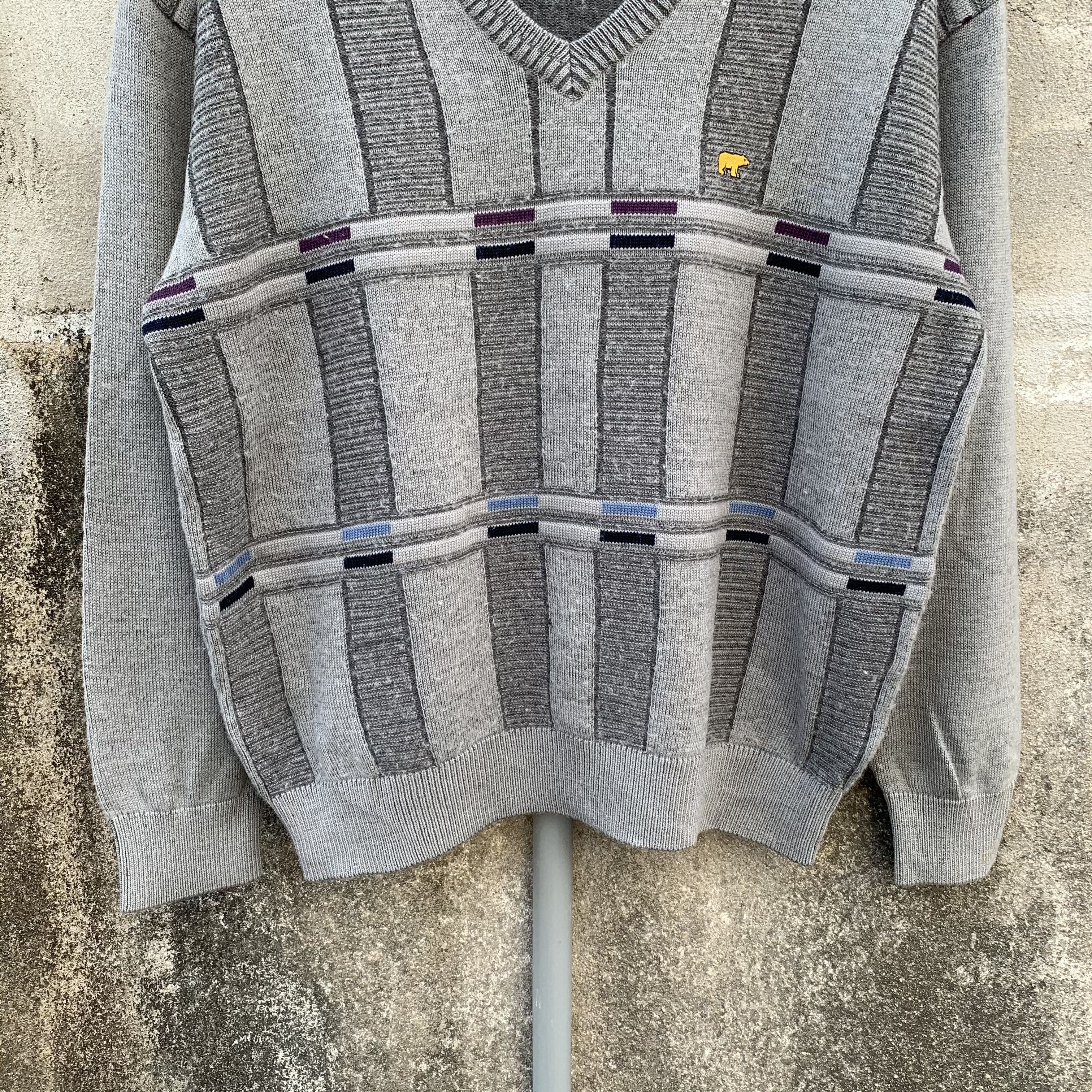 Golden Bear 1990’s Vintage Golden Bear Knit V Neck Cropp Jumper Sweater Size US M / EU 48-50 / 2 - 3 Thumbnail