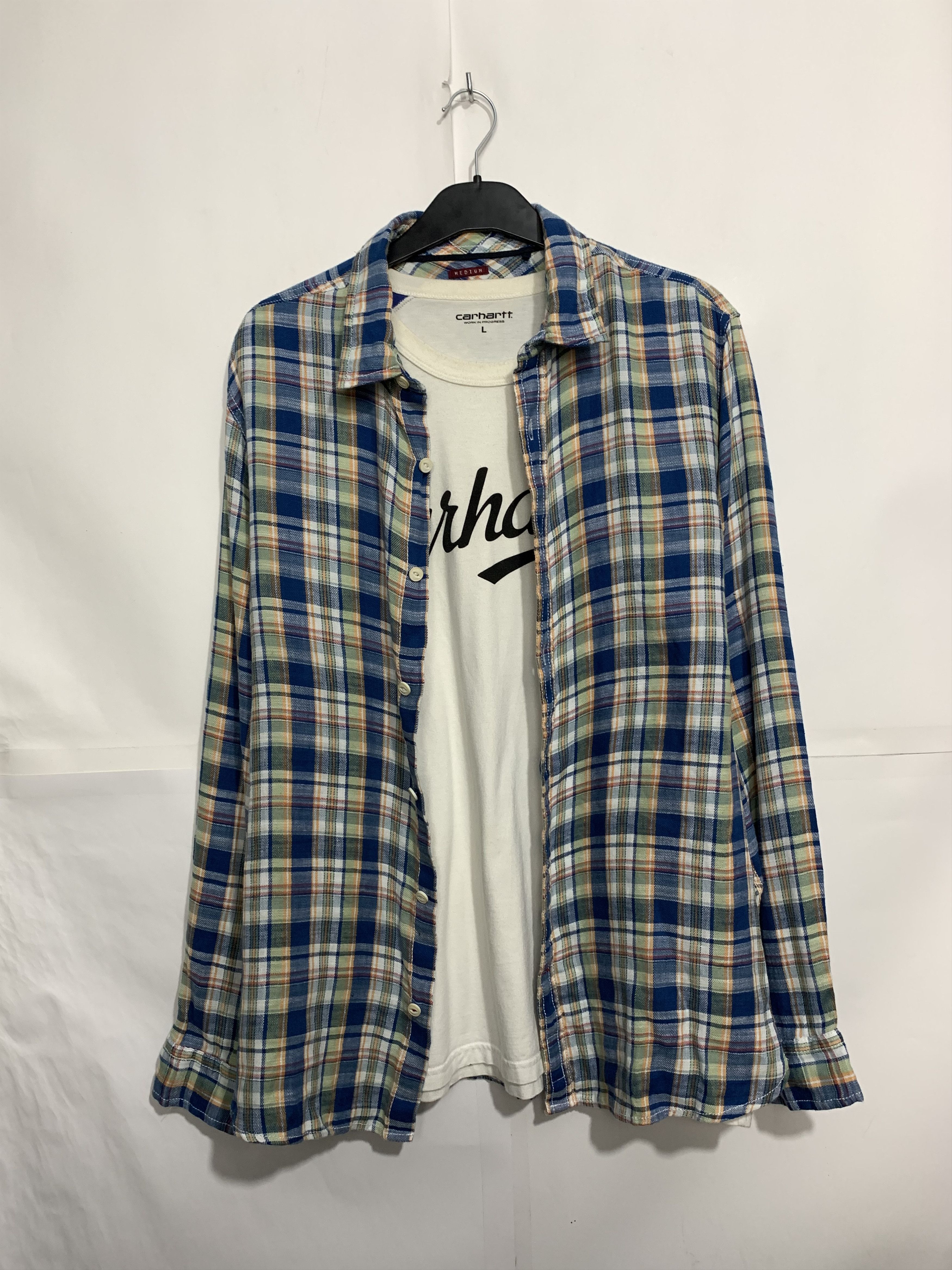 Flannel Vintage Flannel Plaid Shirt Travis style Size US M / EU 48-50 / 2 - 2 Thumbnail
