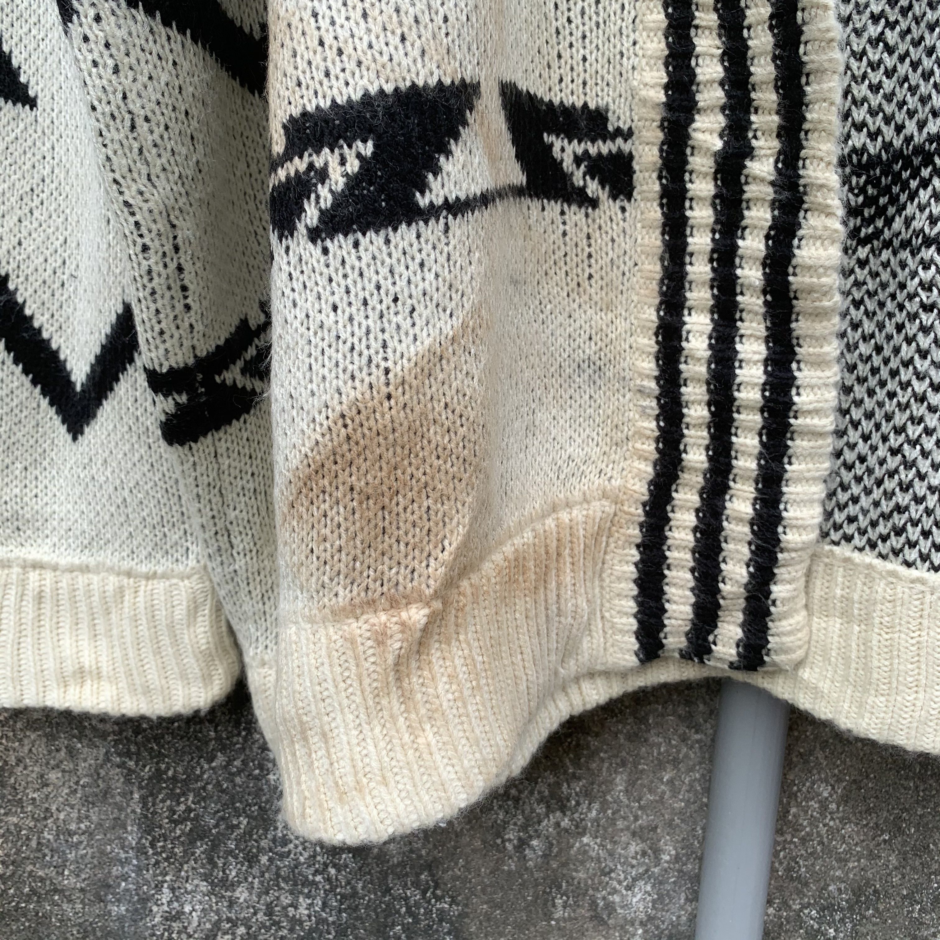 Aztech Mountain ANTIBLASTIC JAPAN Knit Aztec Navajo Cardigan Hood Sweater Size US L / EU 52-54 / 3 - 3 Thumbnail