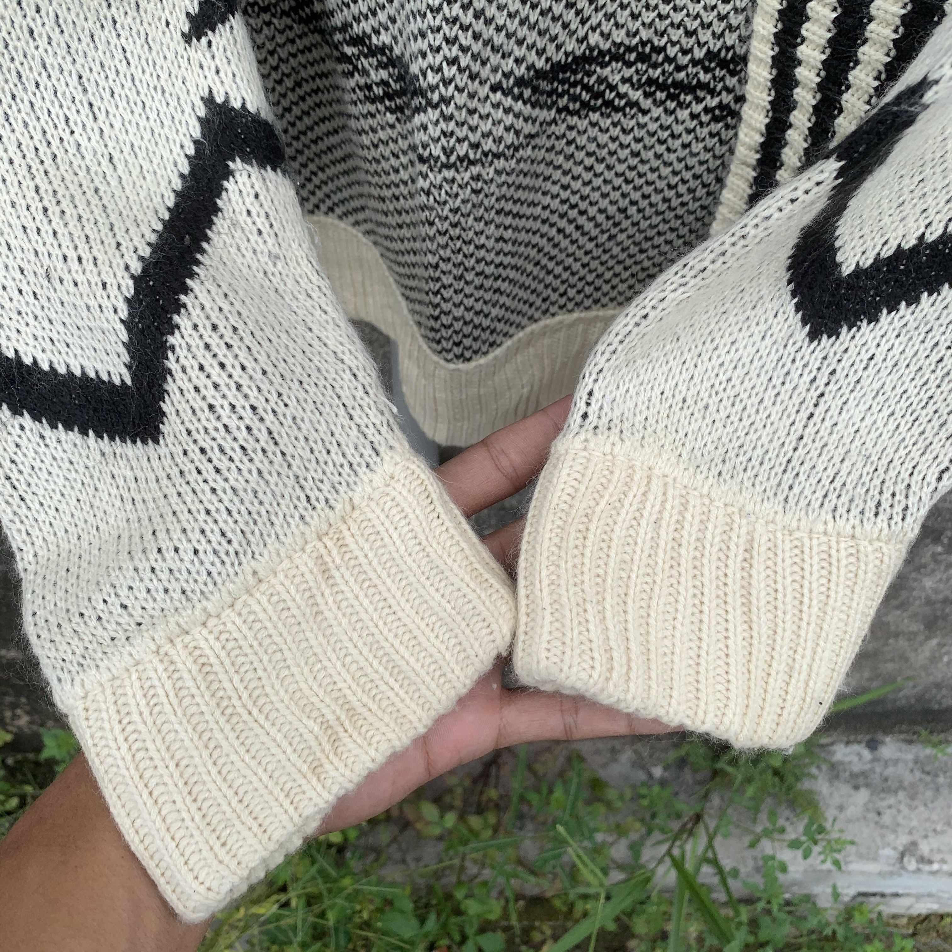 Aztech Mountain ANTIBLASTIC JAPAN Knit Aztec Navajo Cardigan Hood Sweater Size US L / EU 52-54 / 3 - 6 Thumbnail