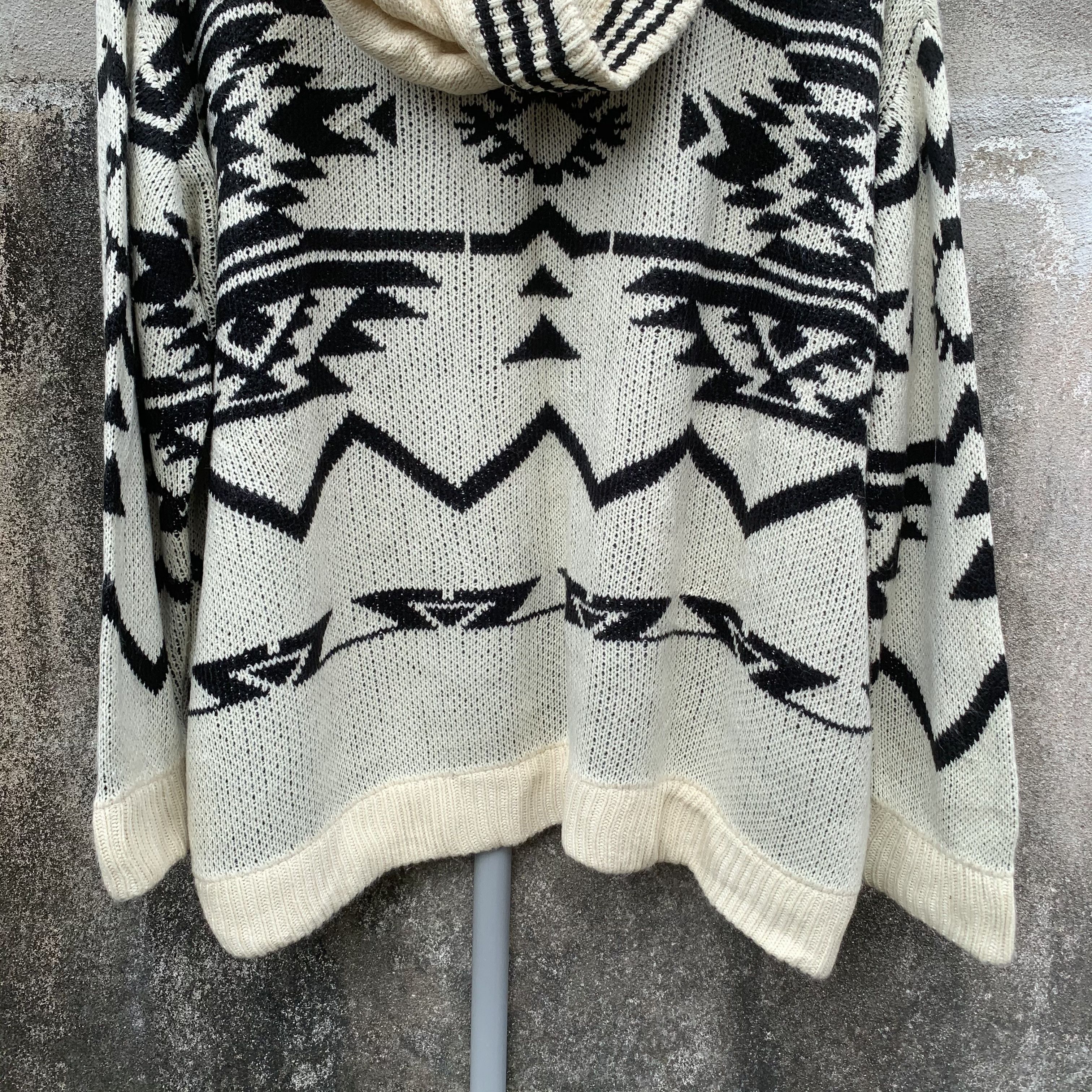 Aztech Mountain ANTIBLASTIC JAPAN Knit Aztec Navajo Cardigan Hood Sweater Size US L / EU 52-54 / 3 - 12 Thumbnail