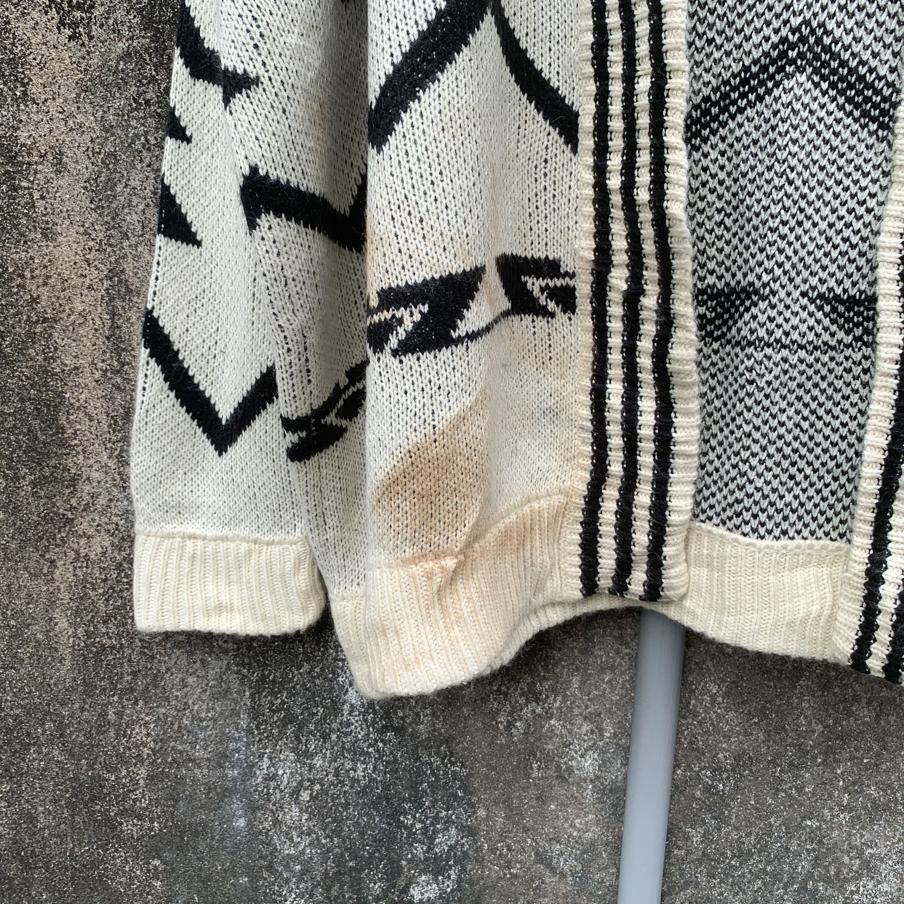 Aztech Mountain ANTIBLASTIC JAPAN Knit Aztec Navajo Cardigan Hood Sweater Size US L / EU 52-54 / 3 - 2 Thumbnail