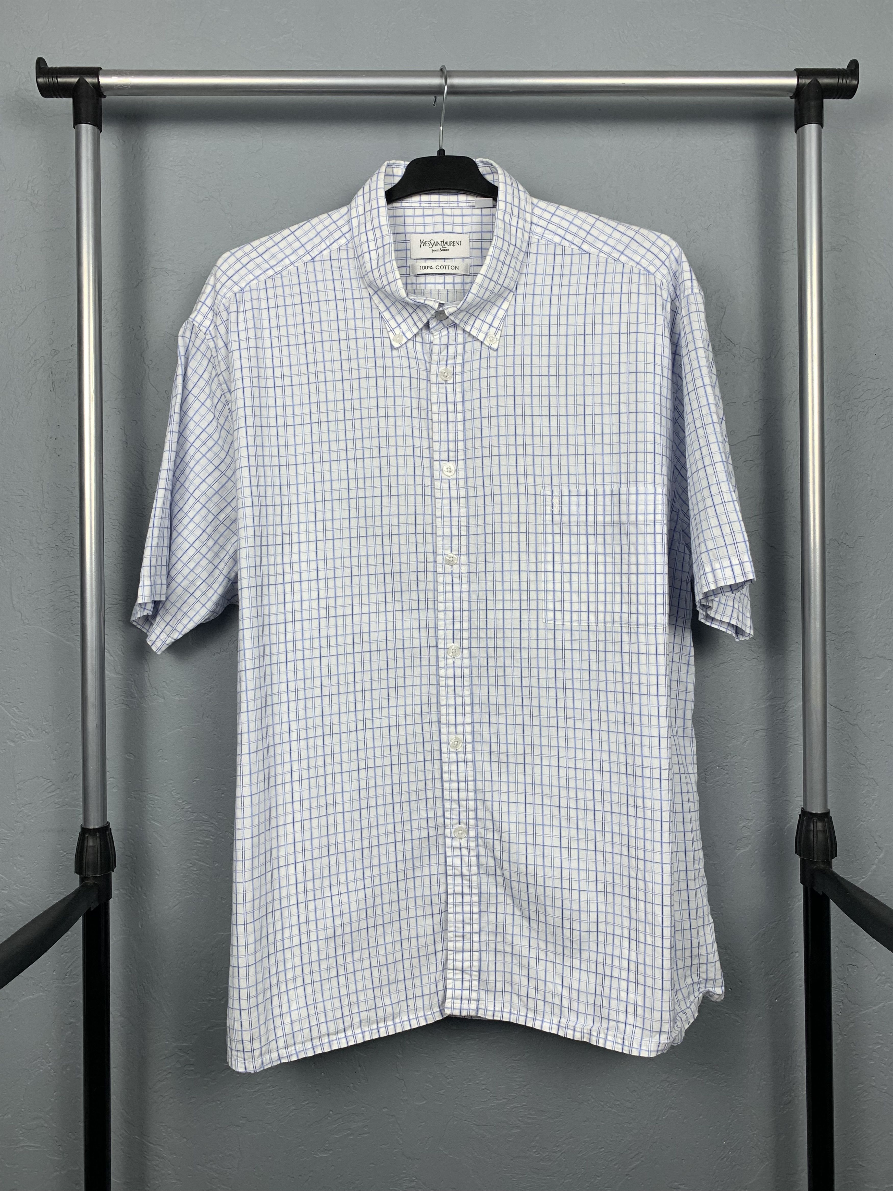 Yves Saint Laurent Yves Saint Laurent YSL Mens Short Sleeve Shirt Size US XXL / EU 58 / 5 - 1 Thumbnail
