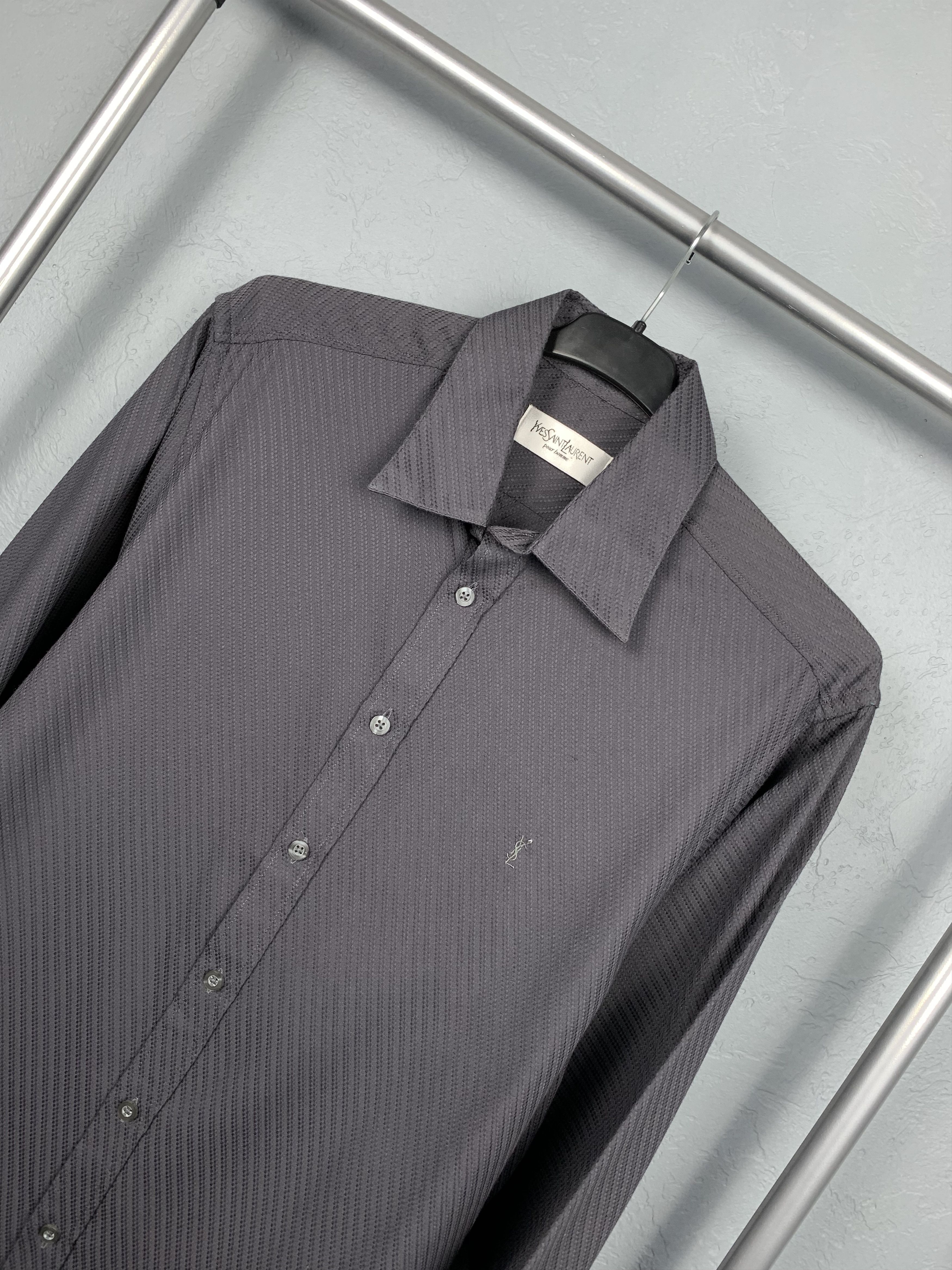Yves Saint Laurent Yves Saint Laurent YSL mens long sleeve shirt Size US M / EU 48-50 / 2 - 2 Thumbnail