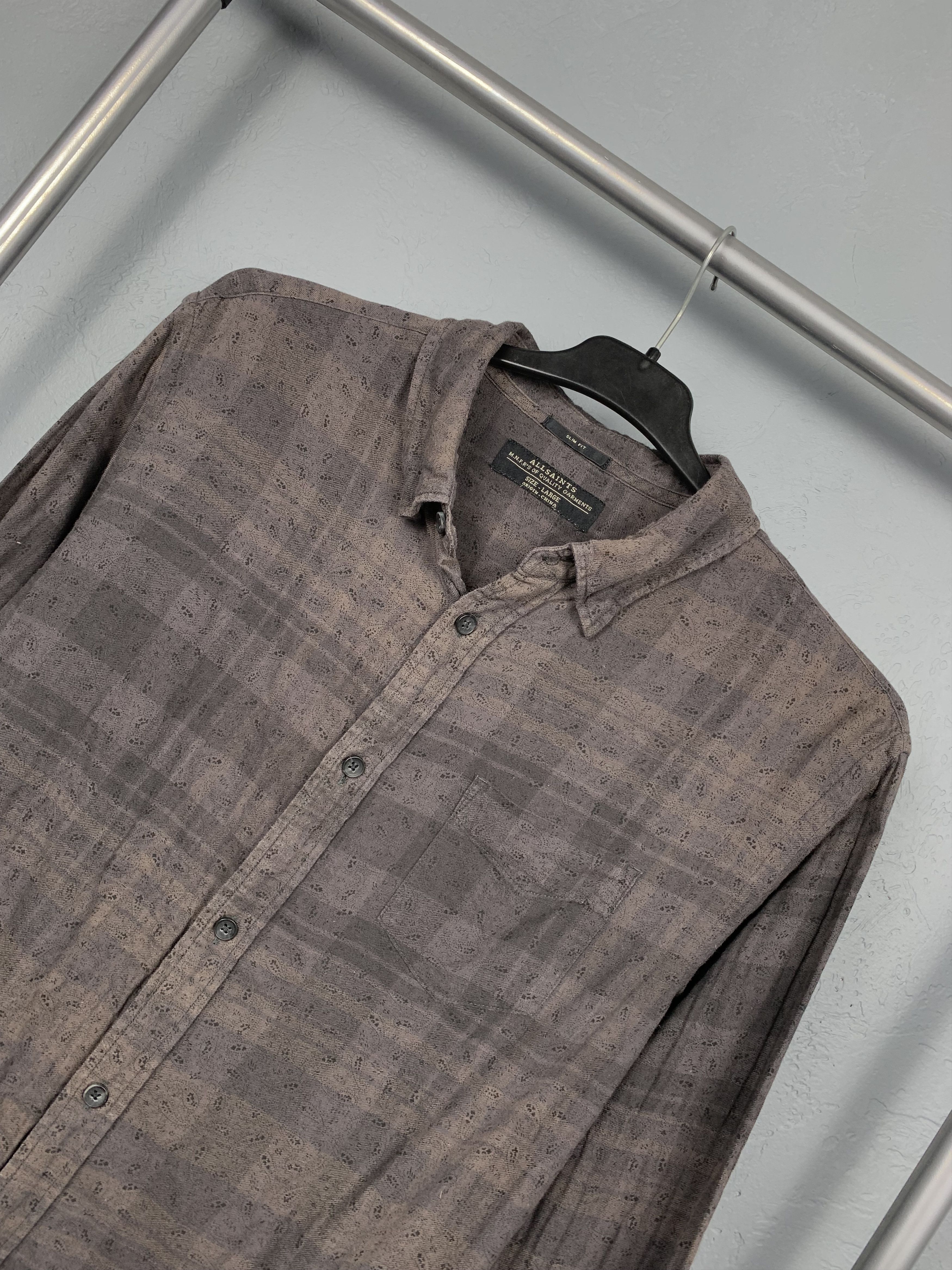 Allsaints Allsaints Vintage Mens Paisley Check Long Sleeve Shirt Size US L / EU 52-54 / 3 - 2 Thumbnail