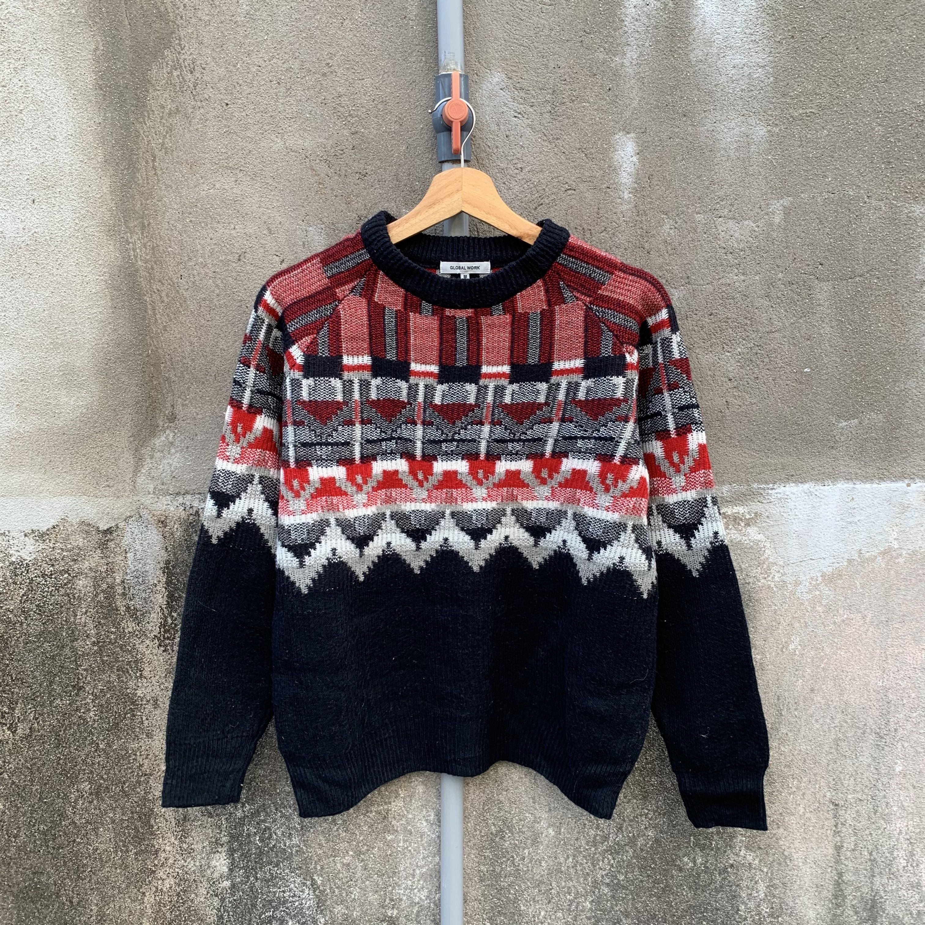 Japanese Brand JAPANESE Knit Jumper Zig Zag Pattern RARE Arts Sweater Size US M / EU 48-50 / 2 - 1 Thumbnail