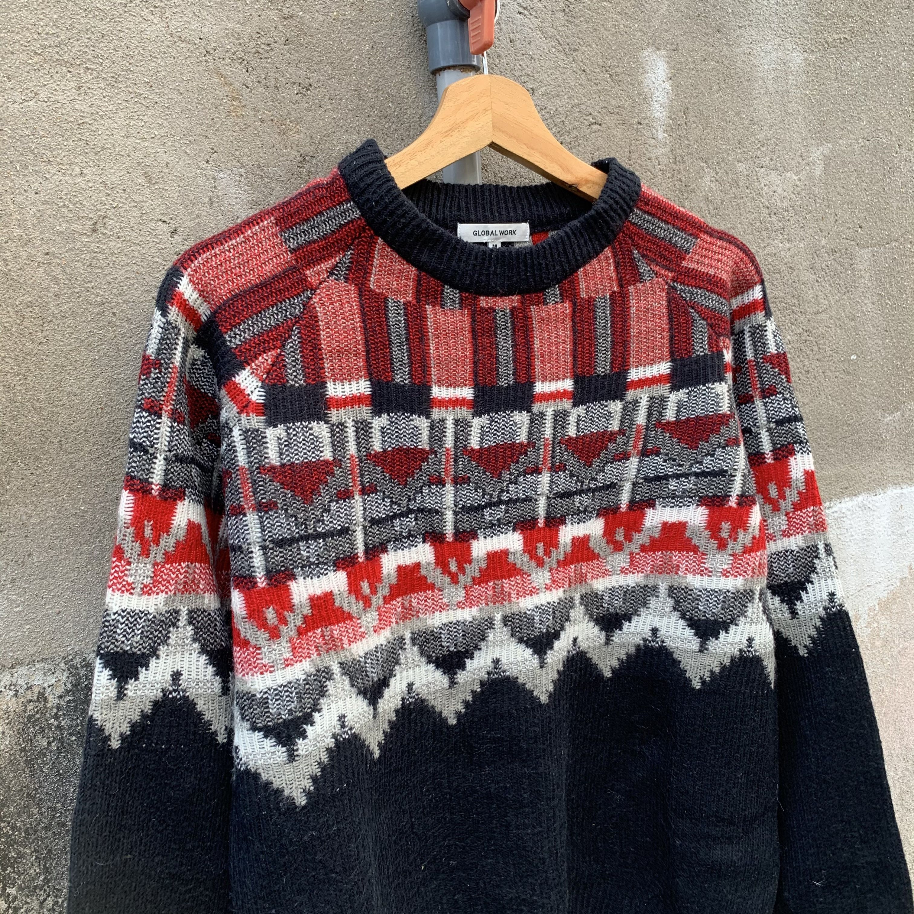 Japanese Brand JAPANESE Knit Jumper Zig Zag Pattern RARE Arts Sweater Size US M / EU 48-50 / 2 - 4 Thumbnail