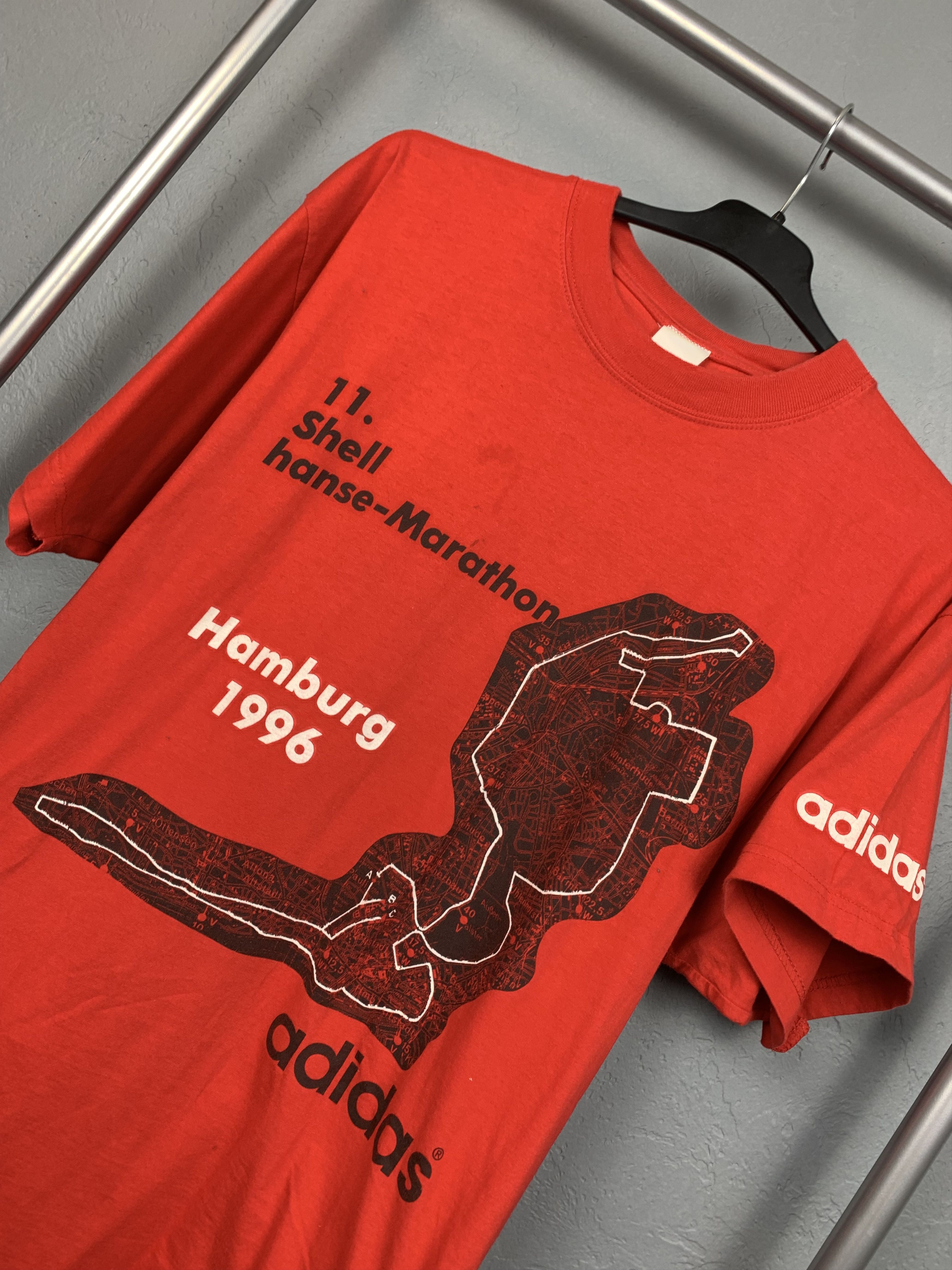 Adidas Adidas Hamburg 1996 Marathon T-Shirt Tee Size US L / EU 52-54 / 3 - 2 Thumbnail