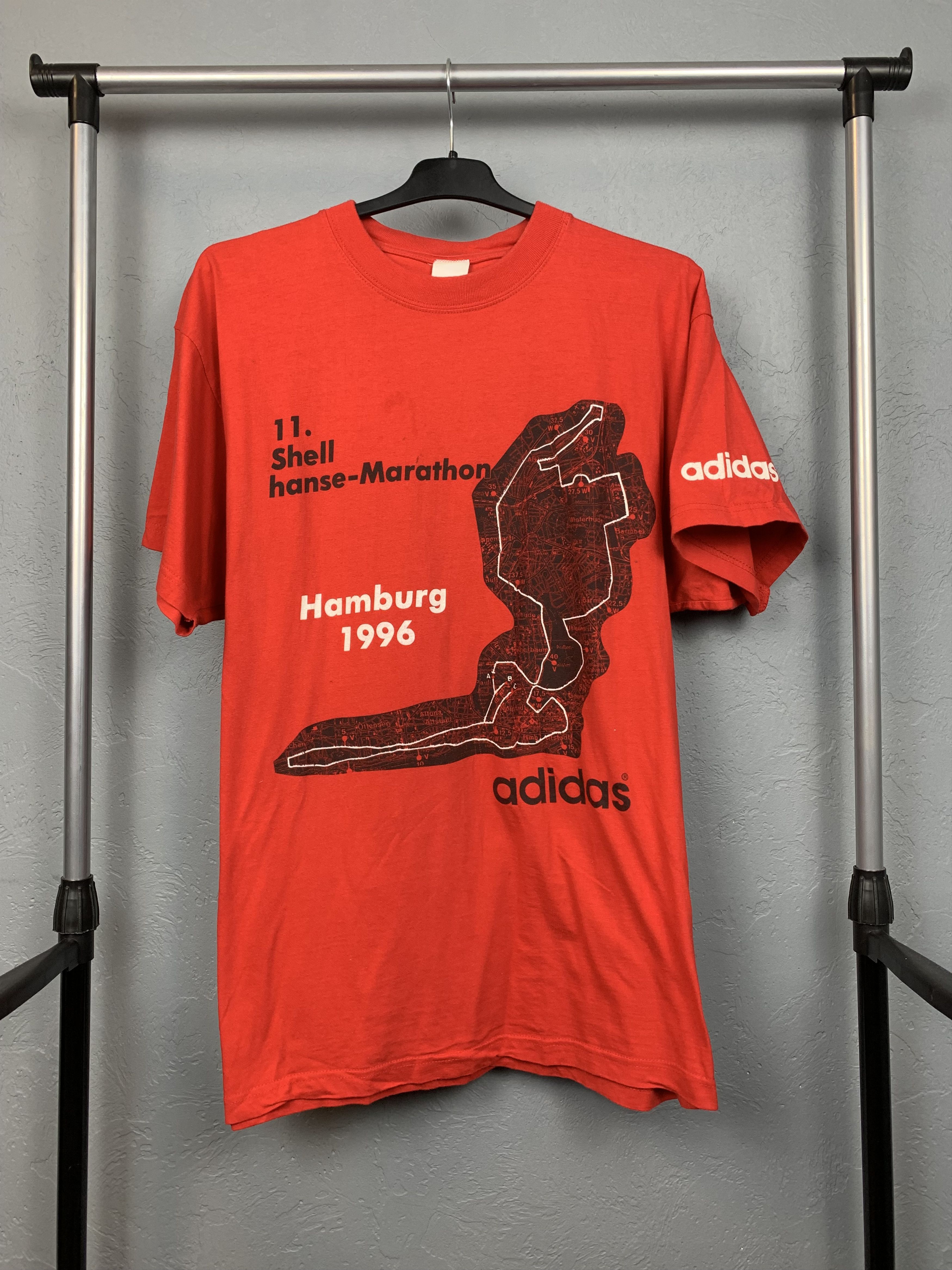 Adidas Adidas Hamburg 1996 Marathon T-Shirt Tee Size US L / EU 52-54 / 3 - 1 Thumbnail