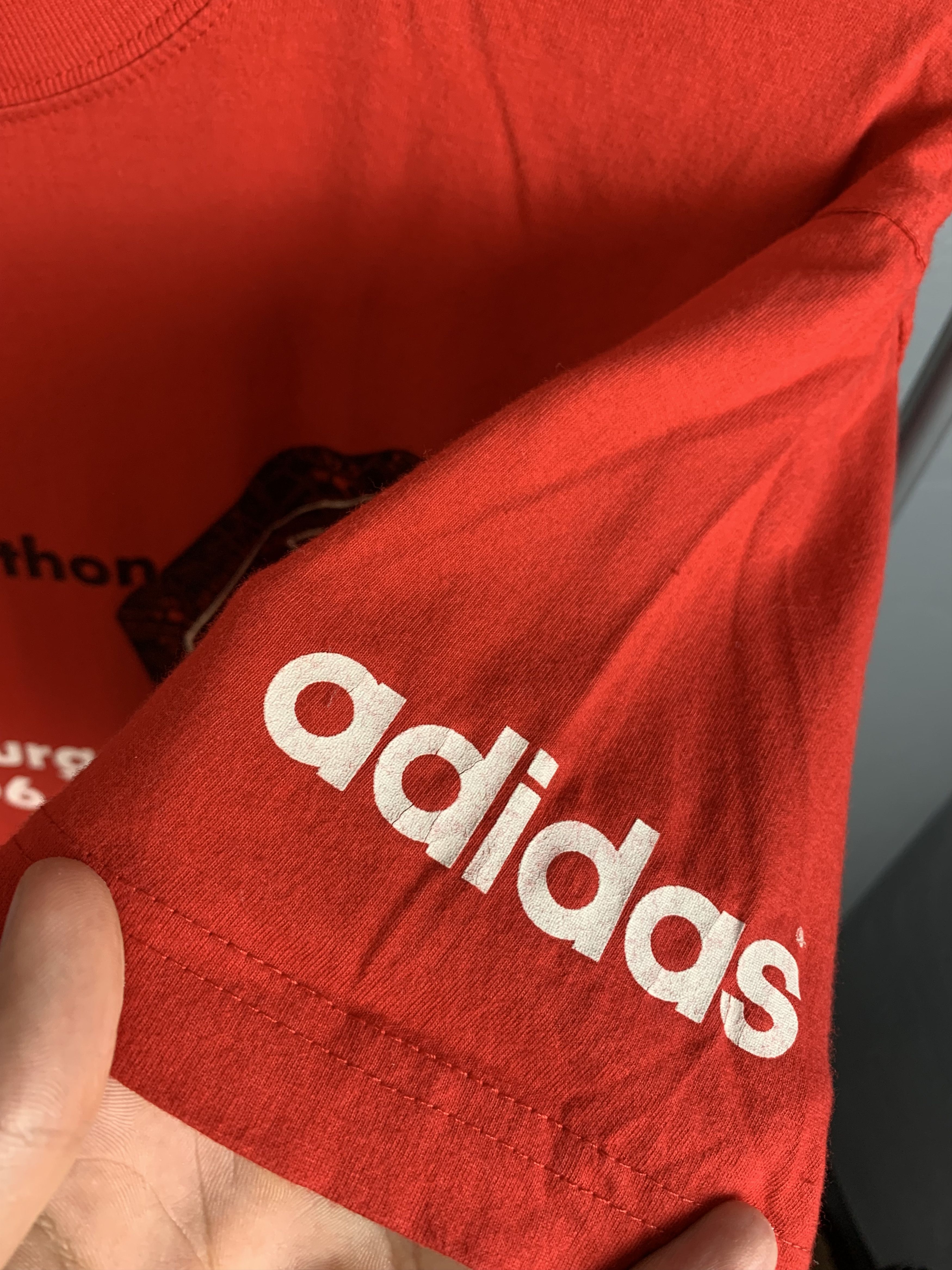 Adidas Adidas Hamburg 1996 Marathon T-Shirt Tee Size US L / EU 52-54 / 3 - 4 Thumbnail