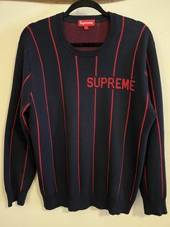 Supreme Wide Pinstripe Sweater | Grailed