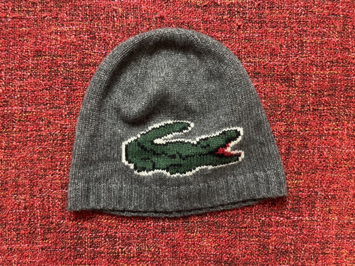 Lacoste Lacoste big logo vintage Y2K cashmere wool beanie Size ONE SIZE - 1 Thumbnail