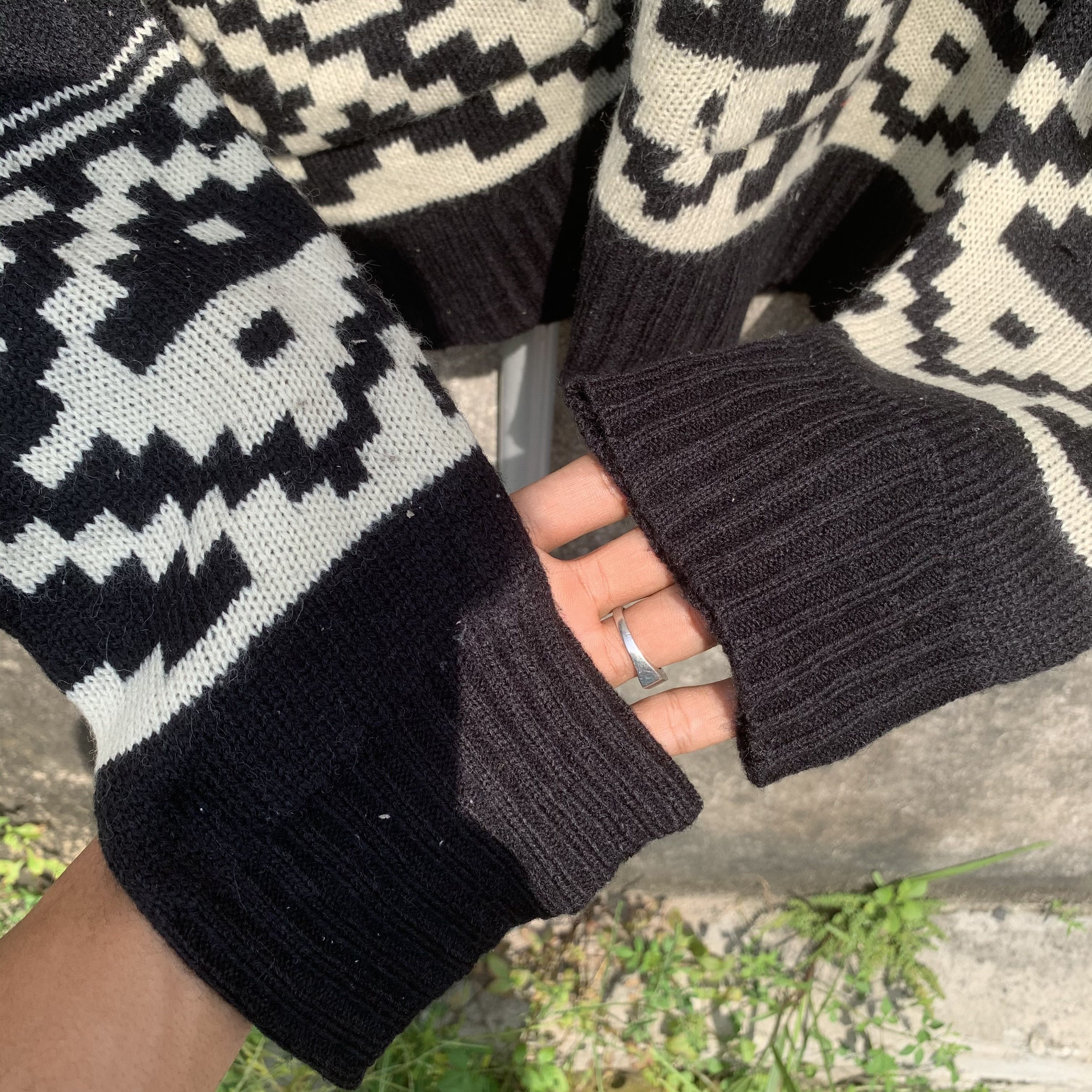 Japanese Brand 💥 STEALS💥 AZTEC Knit Navajo Jumper Native Cardigan Sweater Size US M / EU 48-50 / 2 - 7 Thumbnail