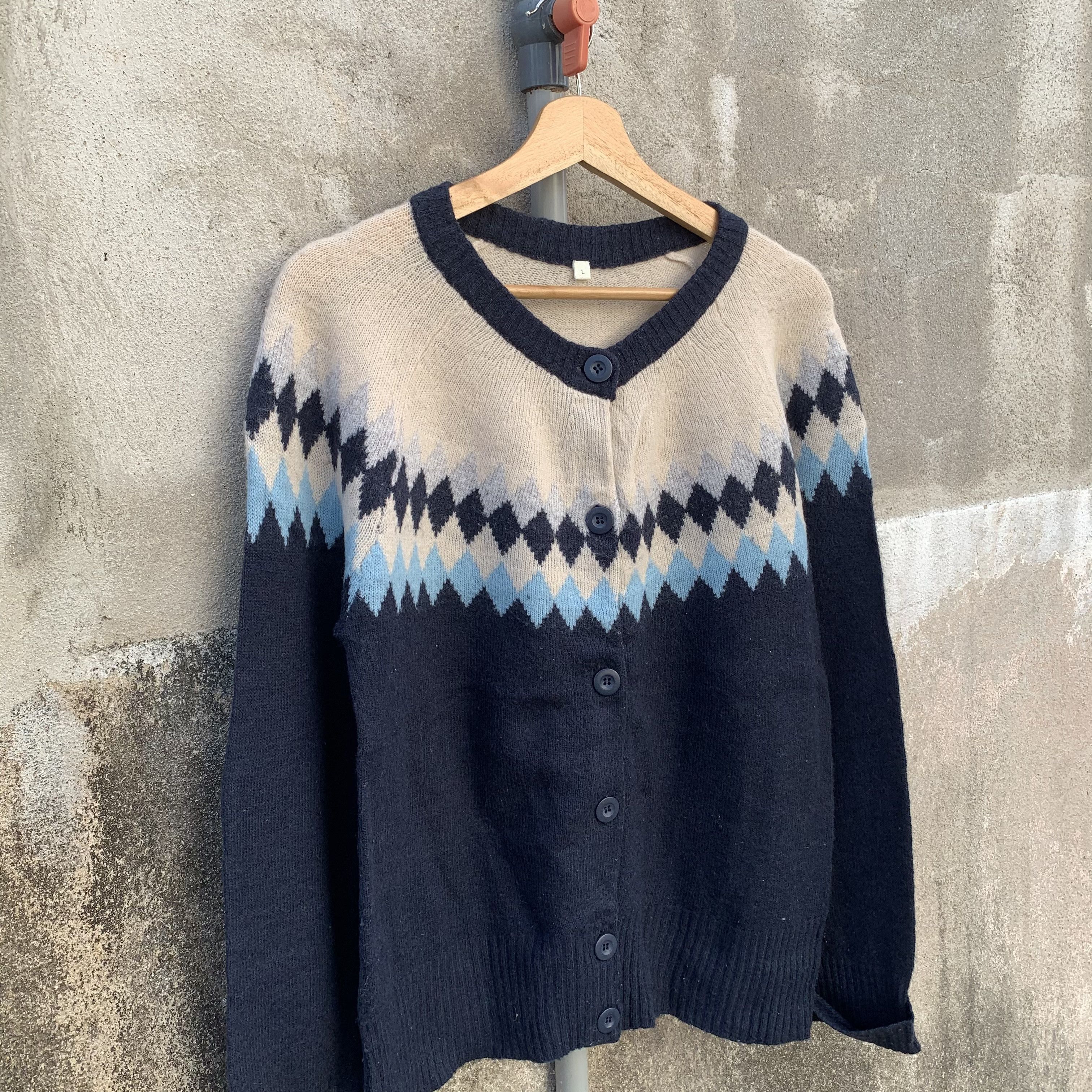 Japanese Brand Icelandic Pattern Japanese Cardigan Knit Arts Jumper Sweater Size S / US 4 / IT 40 - 4 Thumbnail