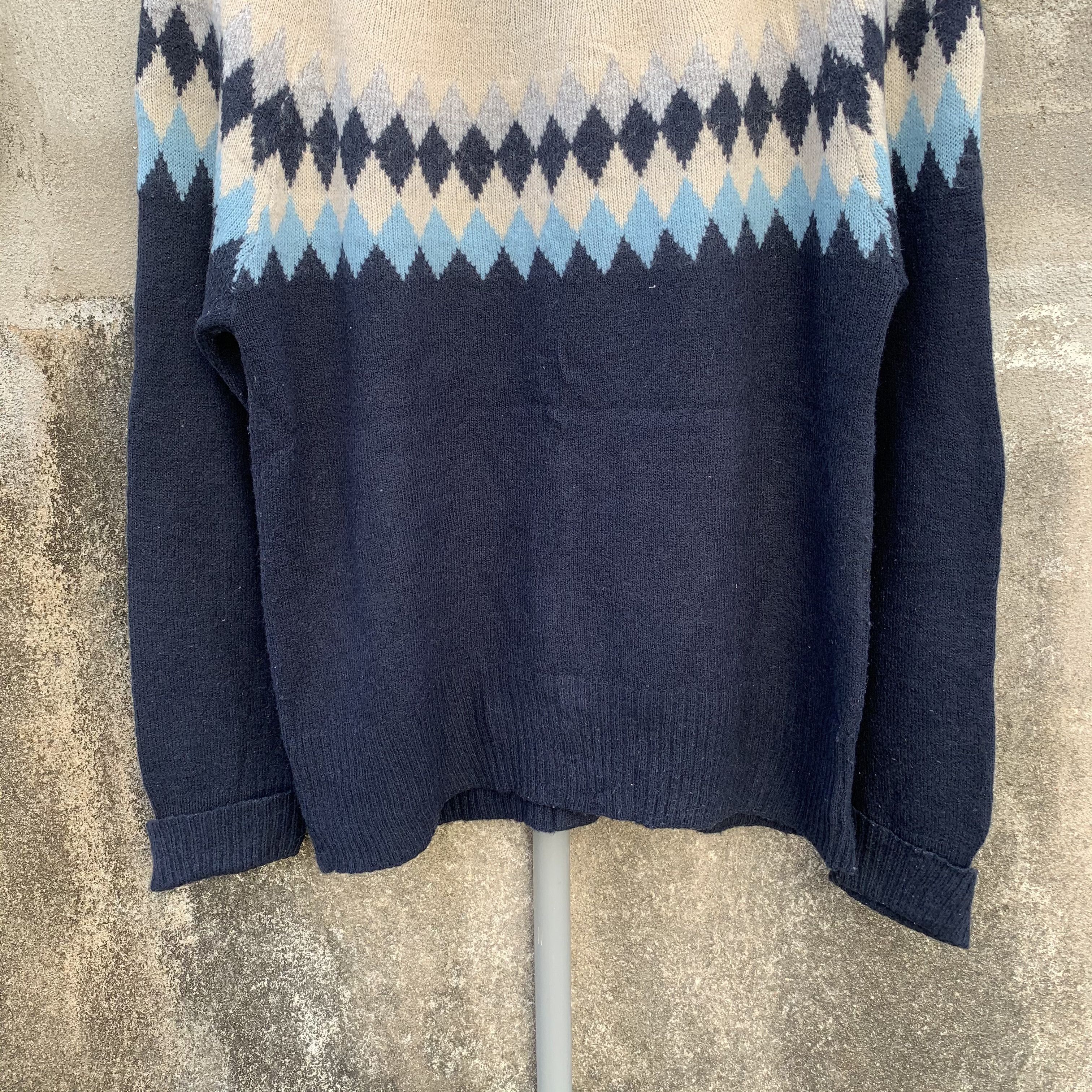 Japanese Brand Icelandic Pattern Japanese Cardigan Knit Arts Jumper Sweater Size S / US 4 / IT 40 - 10 Thumbnail
