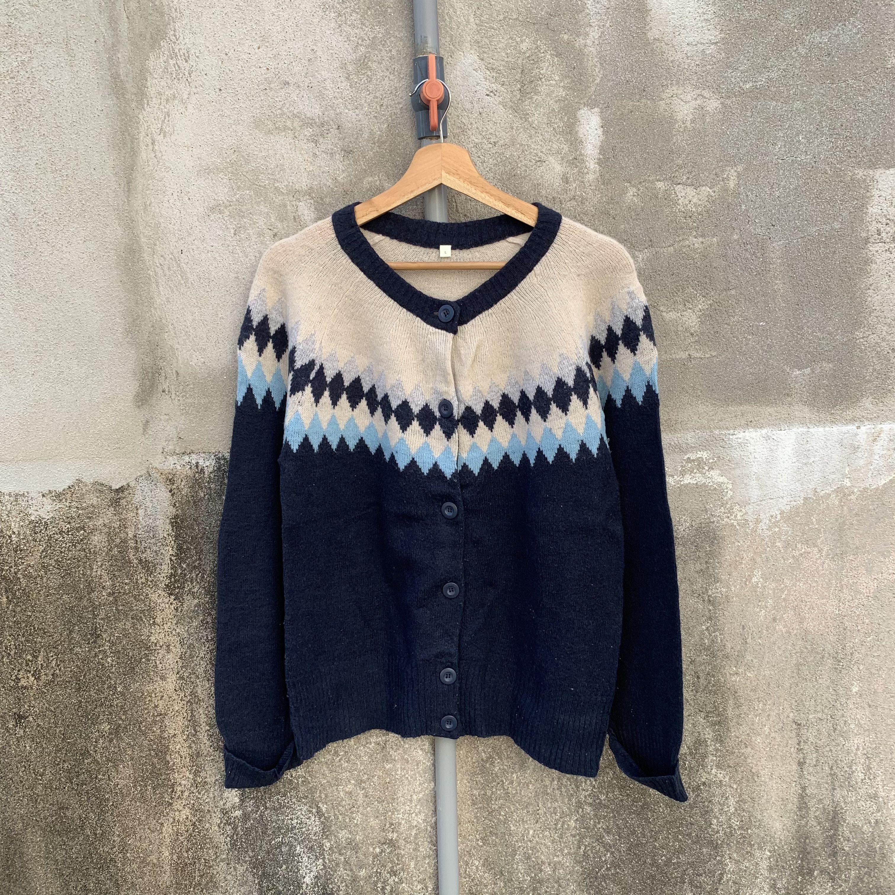 Japanese Brand Icelandic Pattern Japanese Cardigan Knit Arts Jumper Sweater Size S / US 4 / IT 40 - 1 Thumbnail