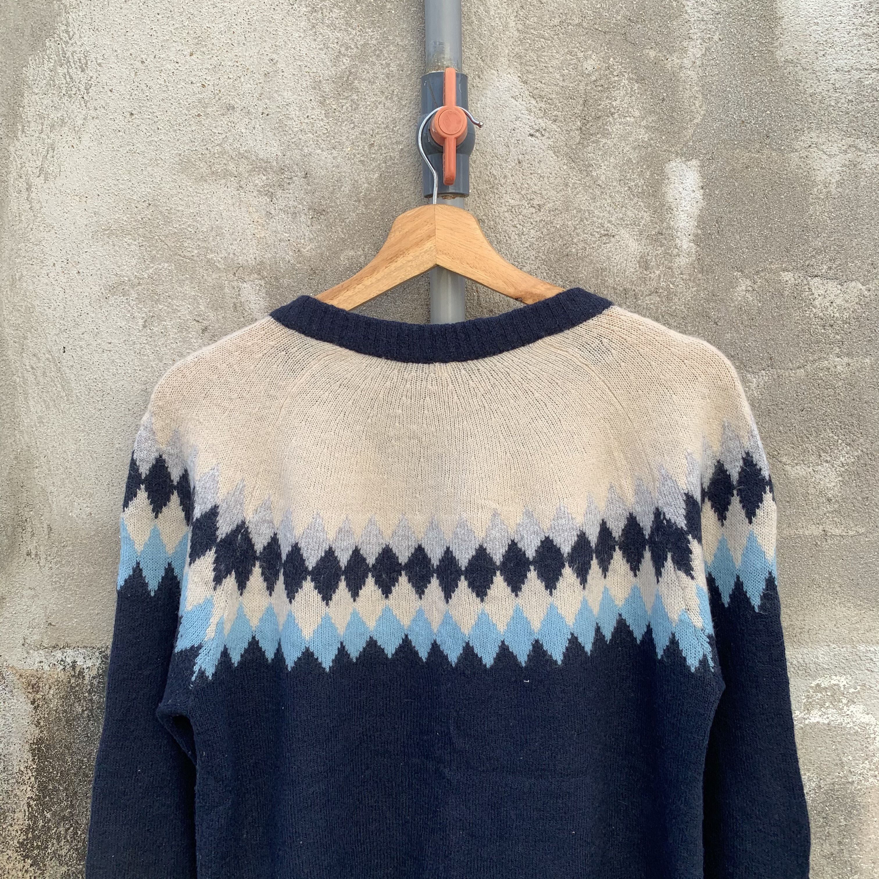 Japanese Brand Icelandic Pattern Japanese Cardigan Knit Arts Jumper Sweater Size S / US 4 / IT 40 - 9 Thumbnail