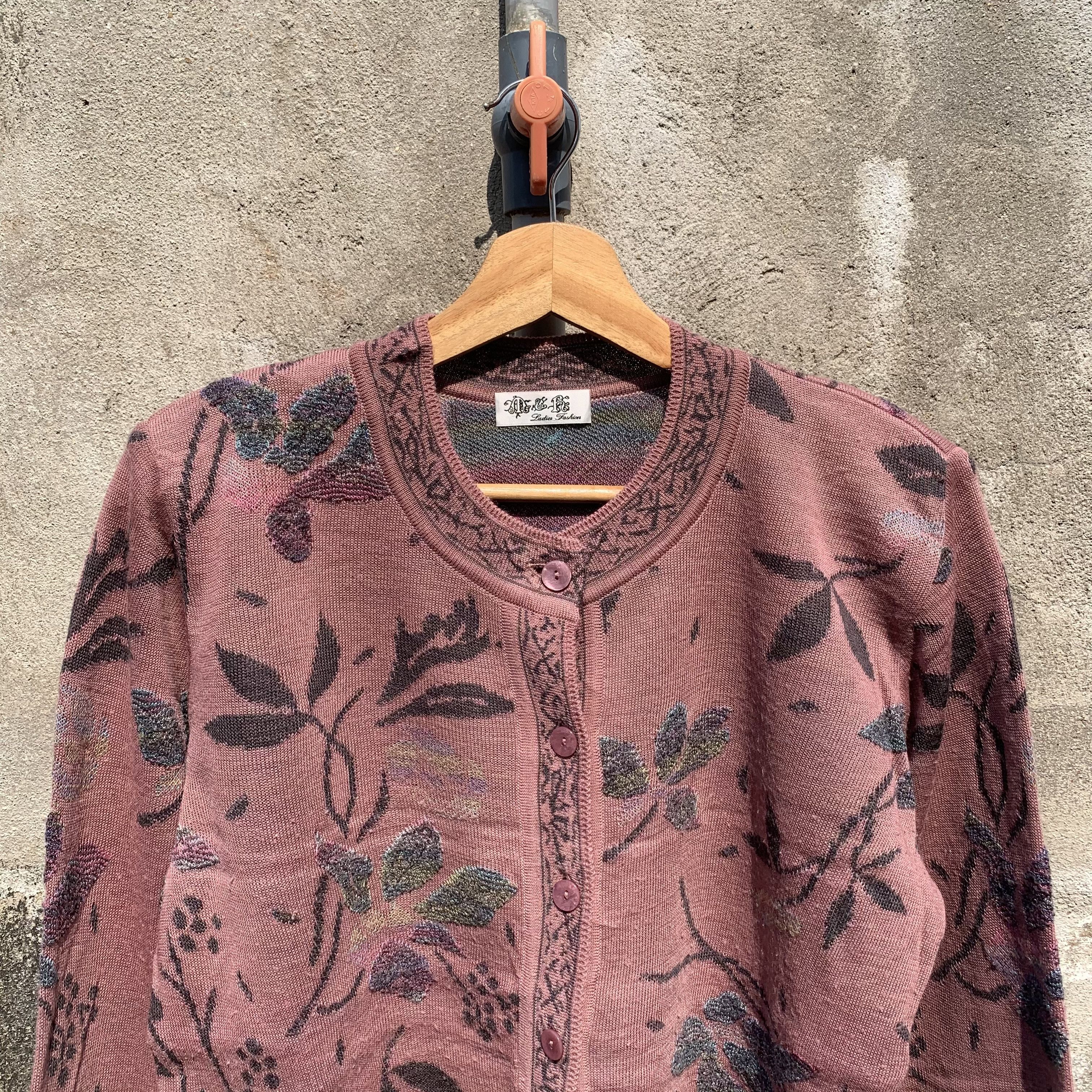 Japanese Brand Ladies Fashion Knit Full Button Double Breast Cardigan Size ONE SIZE - 2 Thumbnail