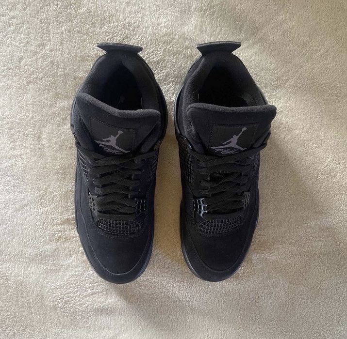 Nike Black Cats Jordan 4 | Grailed