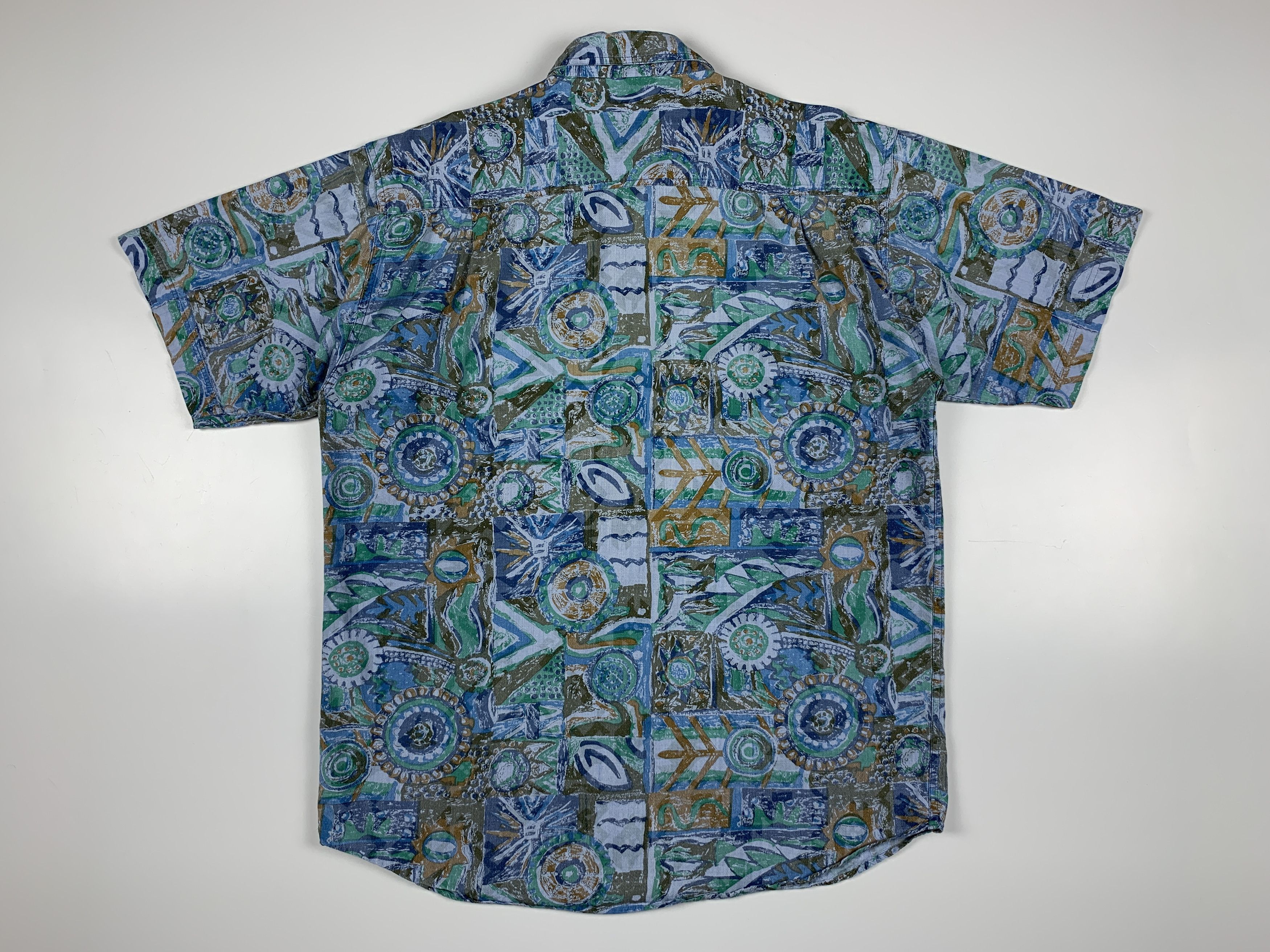 C&A 90's Avanti C & A Vintage Abstract Men's Short Sleeve Shirt Size US L / EU 52-54 / 3 - 4 Thumbnail