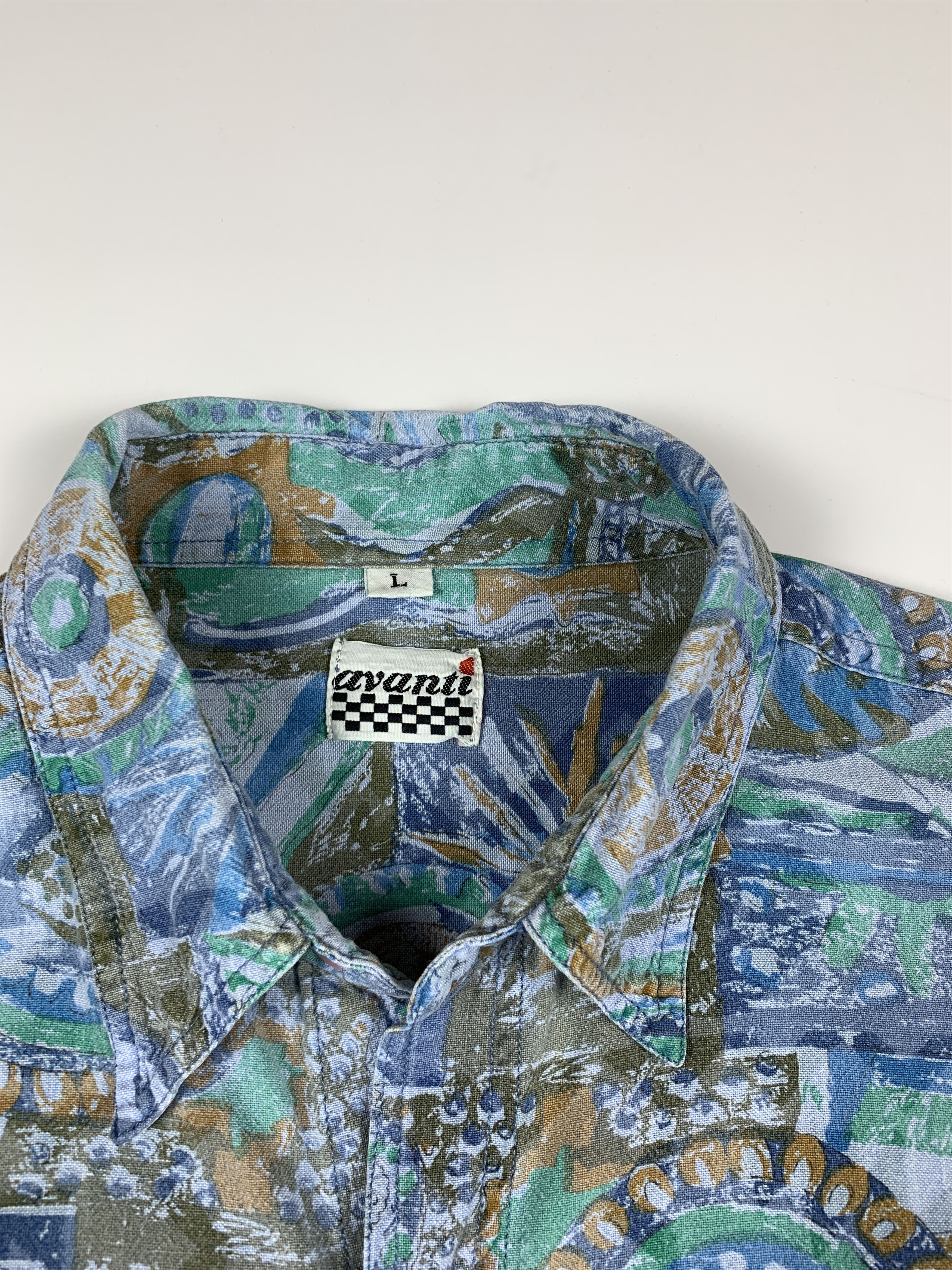 C&A 90's Avanti C & A Vintage Abstract Men's Short Sleeve Shirt Size US L / EU 52-54 / 3 - 5 Thumbnail
