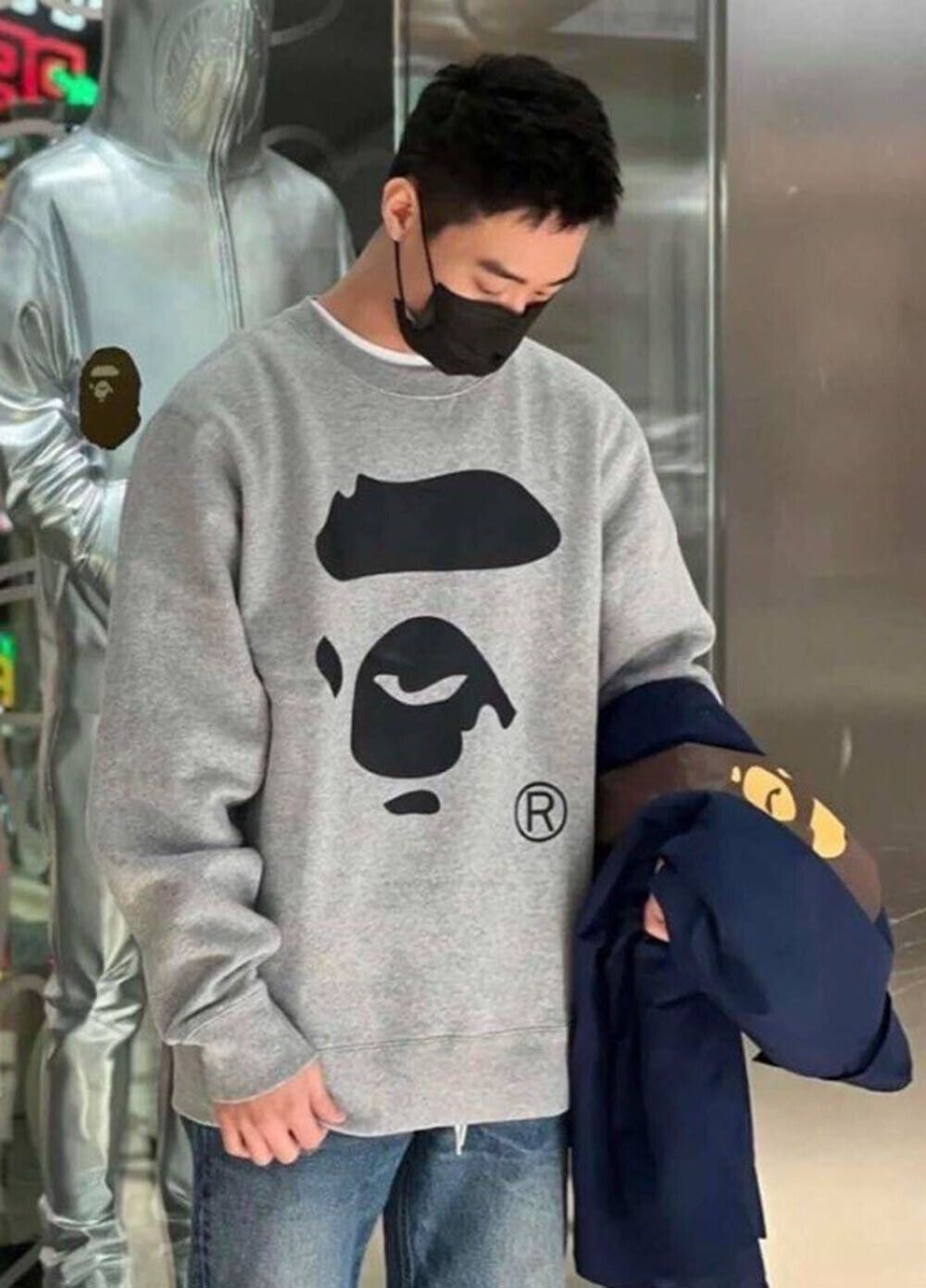Bape BAPE Happy New Year Men's Classic Crewneck (SS23) Grey Size US S / EU 44-46 / 1 - 4 Thumbnail