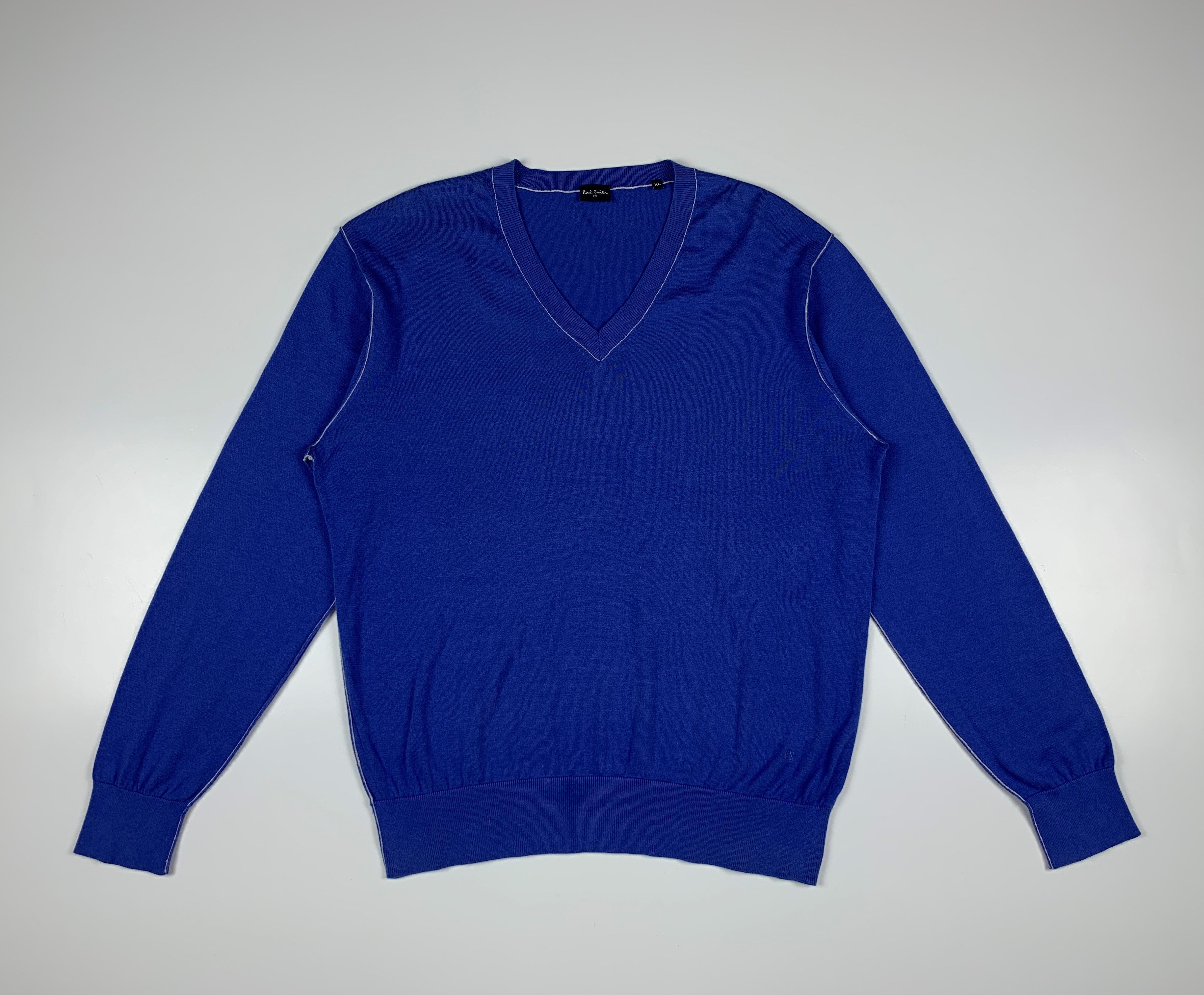 Paul Smith Men's PS Paul Smith V-neck Cotton Light Sweater Size US XL / EU 56 / 4 - 1 Thumbnail