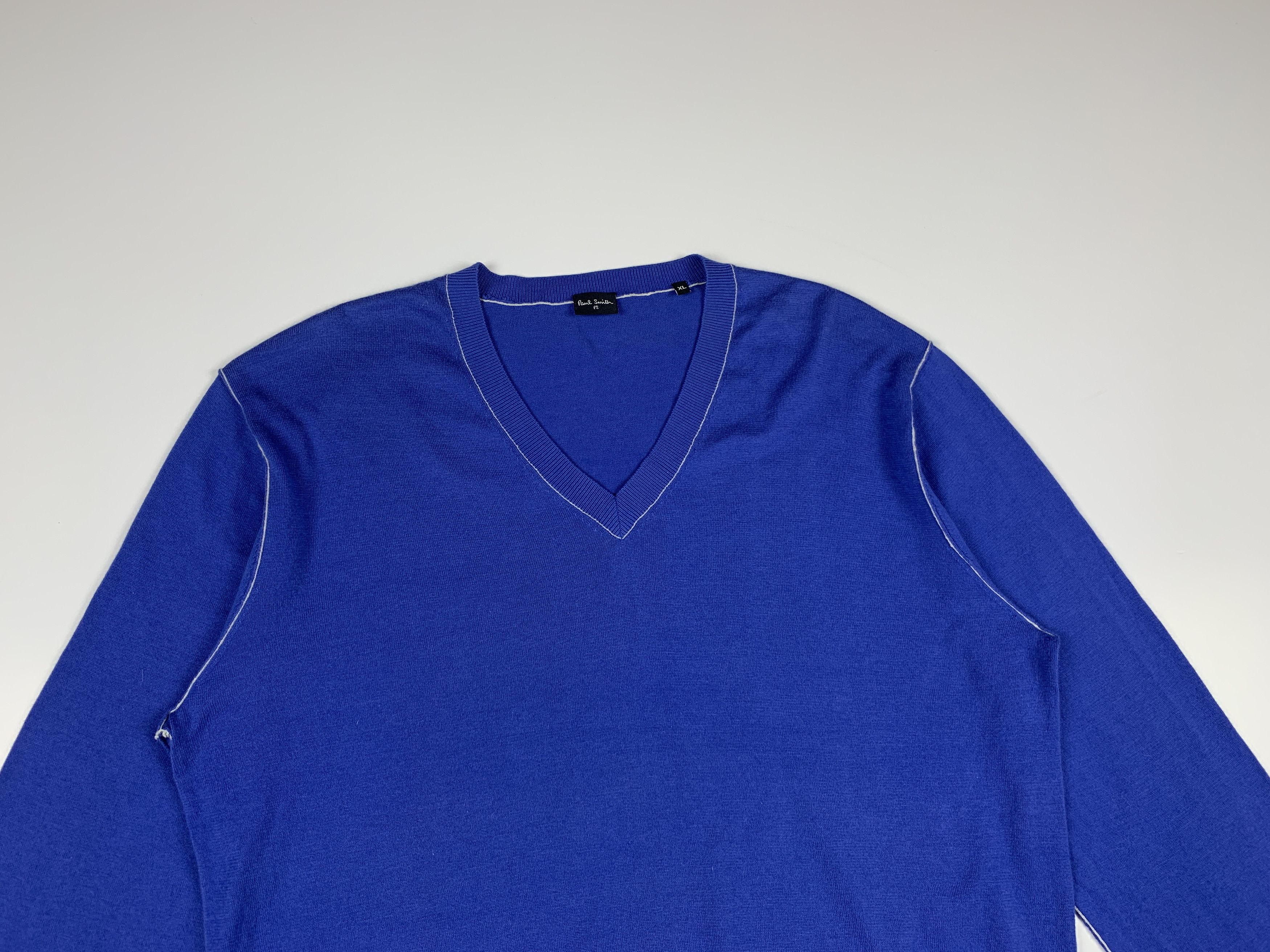Paul Smith Men's PS Paul Smith V-neck Cotton Light Sweater Size US XL / EU 56 / 4 - 2 Thumbnail