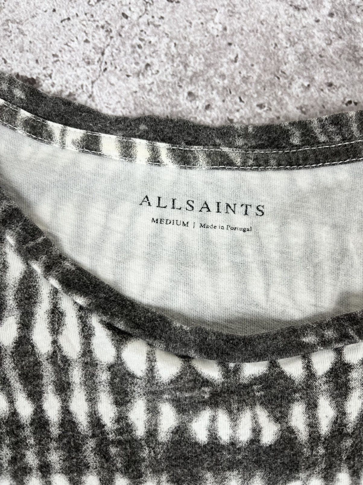 Allsaints Allsaints Folds SS Crew Abstraction T Shirt Size US M / EU 48-50 / 2 - 5 Thumbnail