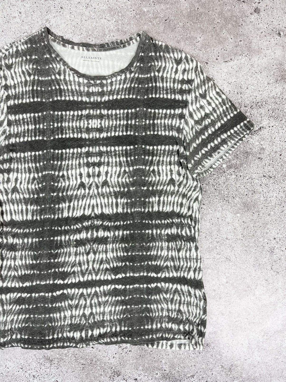 Allsaints Allsaints Folds SS Crew Abstraction T Shirt Size US M / EU 48-50 / 2 - 2 Thumbnail