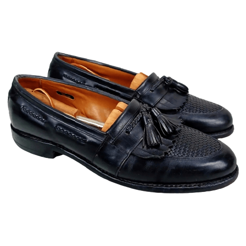 Allen Edmonds Allen Edmonds Black Cody Weave Tassel Loafers 11.5B | Grailed