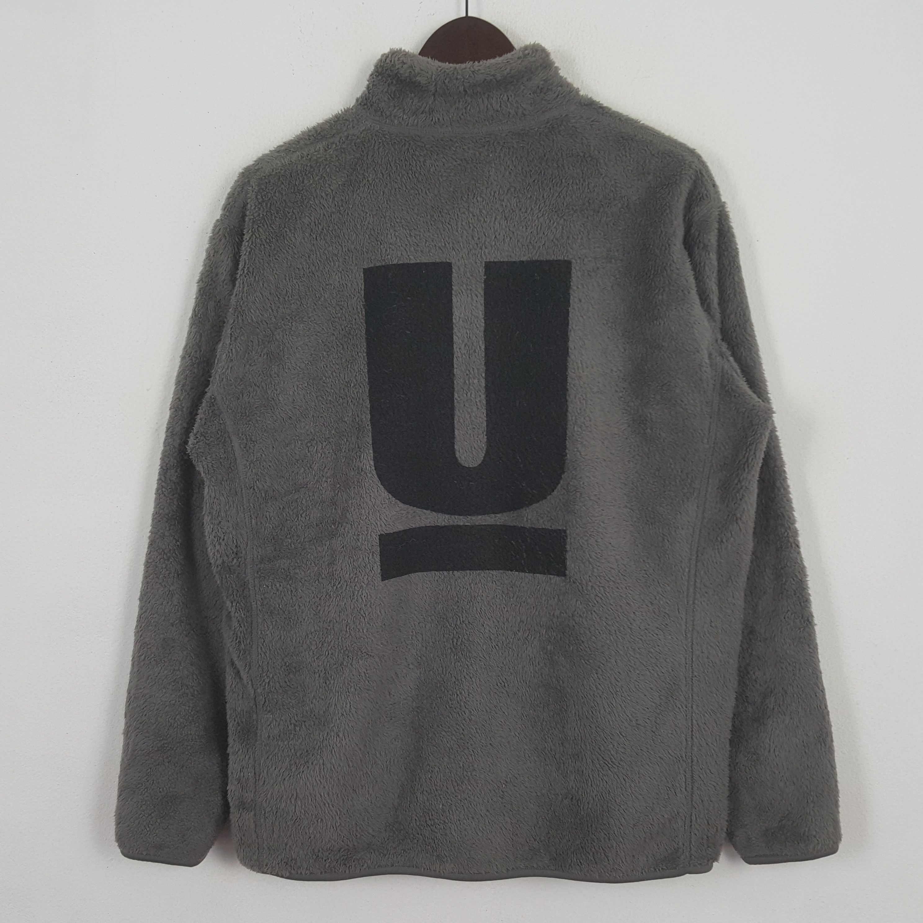 Vintage Uniqlo Fleece Big Art Custom Logo U Jacket