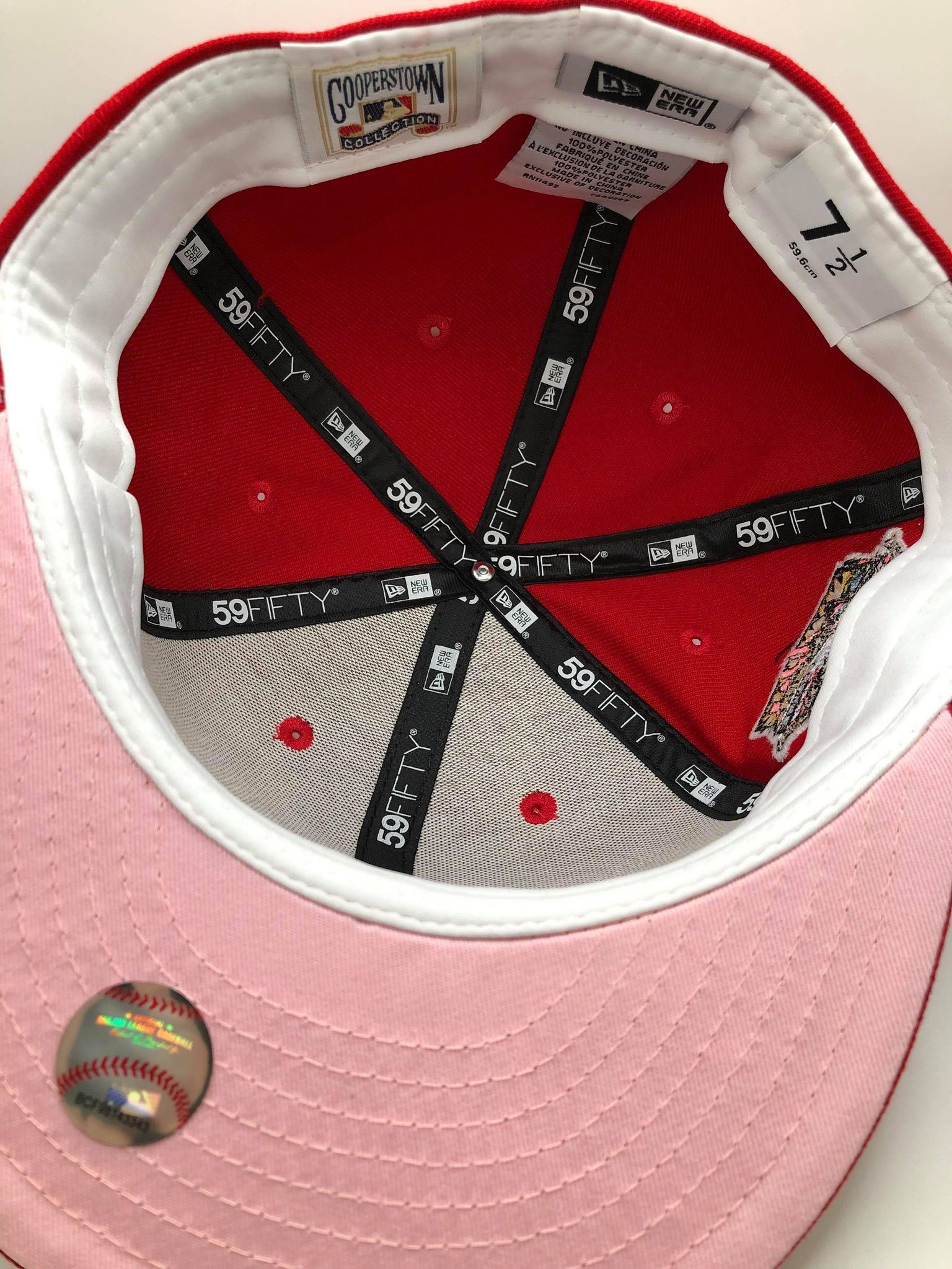 Hat Club × MLB × New Era Exclusive Fitted Pittsburgh Pirates Red Pink UV 7 1/2 Size ONE SIZE - 4 Thumbnail