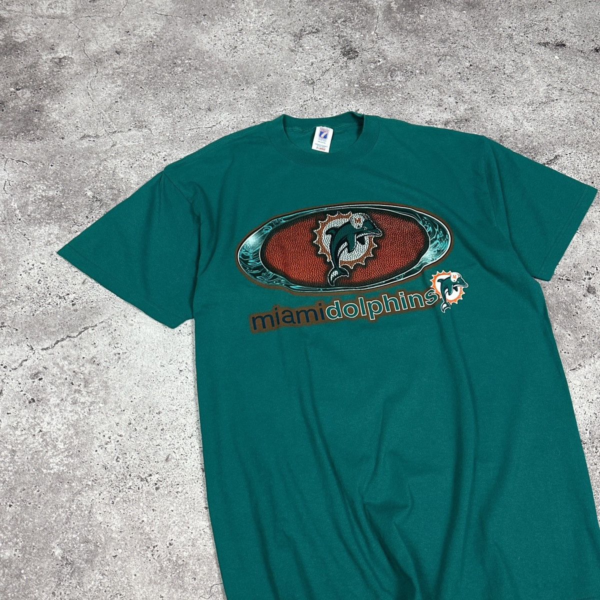 MLB Vintage 90s Miami Dolphins Logo 7 Indianapolis NFL tee MLB Size US XL / EU 56 / 4 - 3 Thumbnail