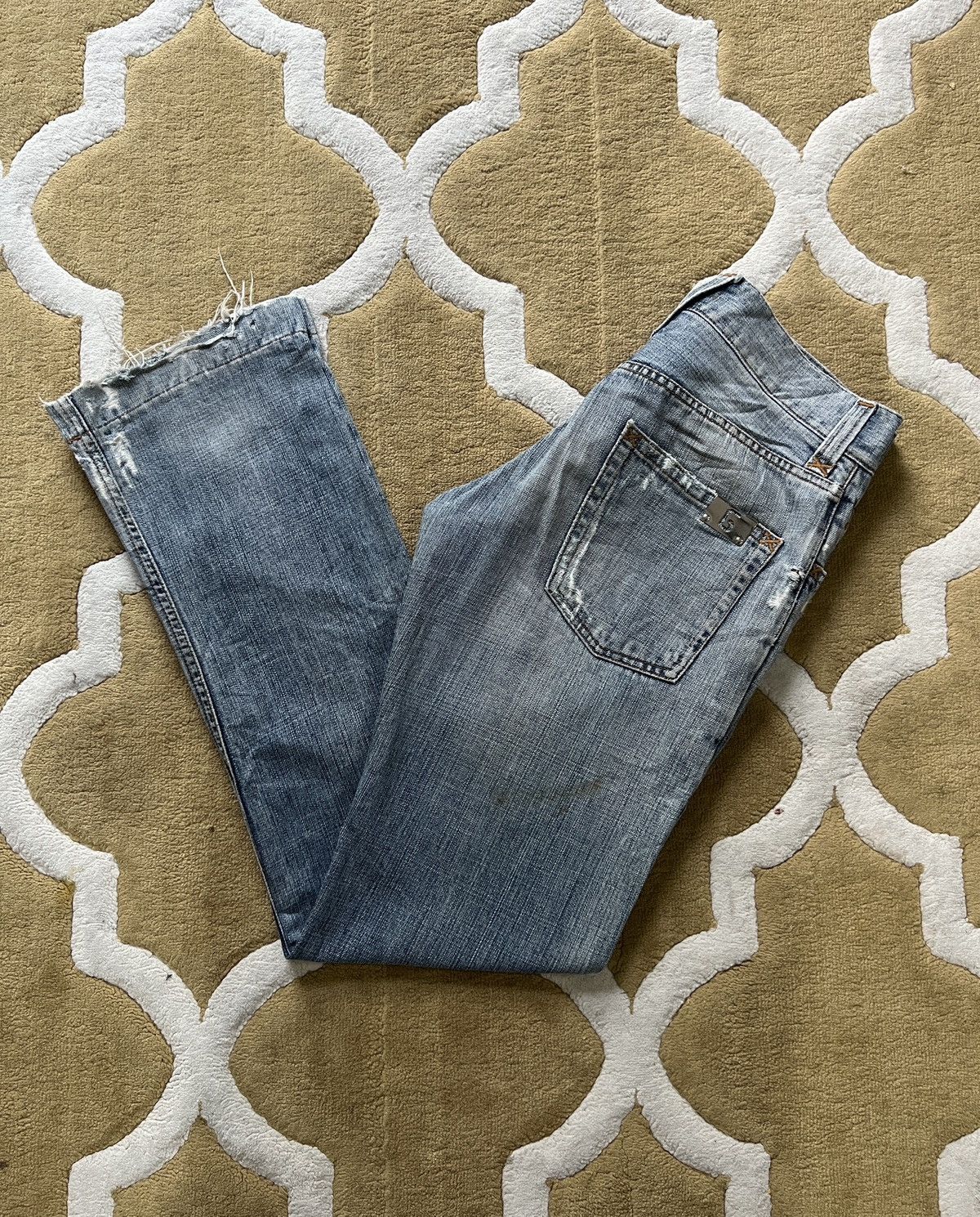 Dolce & Gabbana D&G Boot Cut Distressed Jeans Pants Size US 31 - 16 Thumbnail