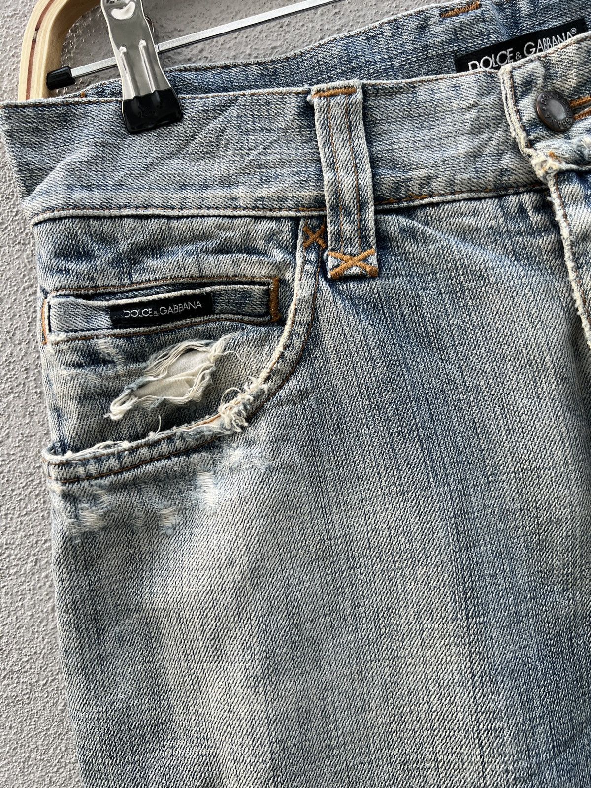 Dolce & Gabbana D&G Boot Cut Distressed Jeans Pants Size US 31 - 3 Thumbnail
