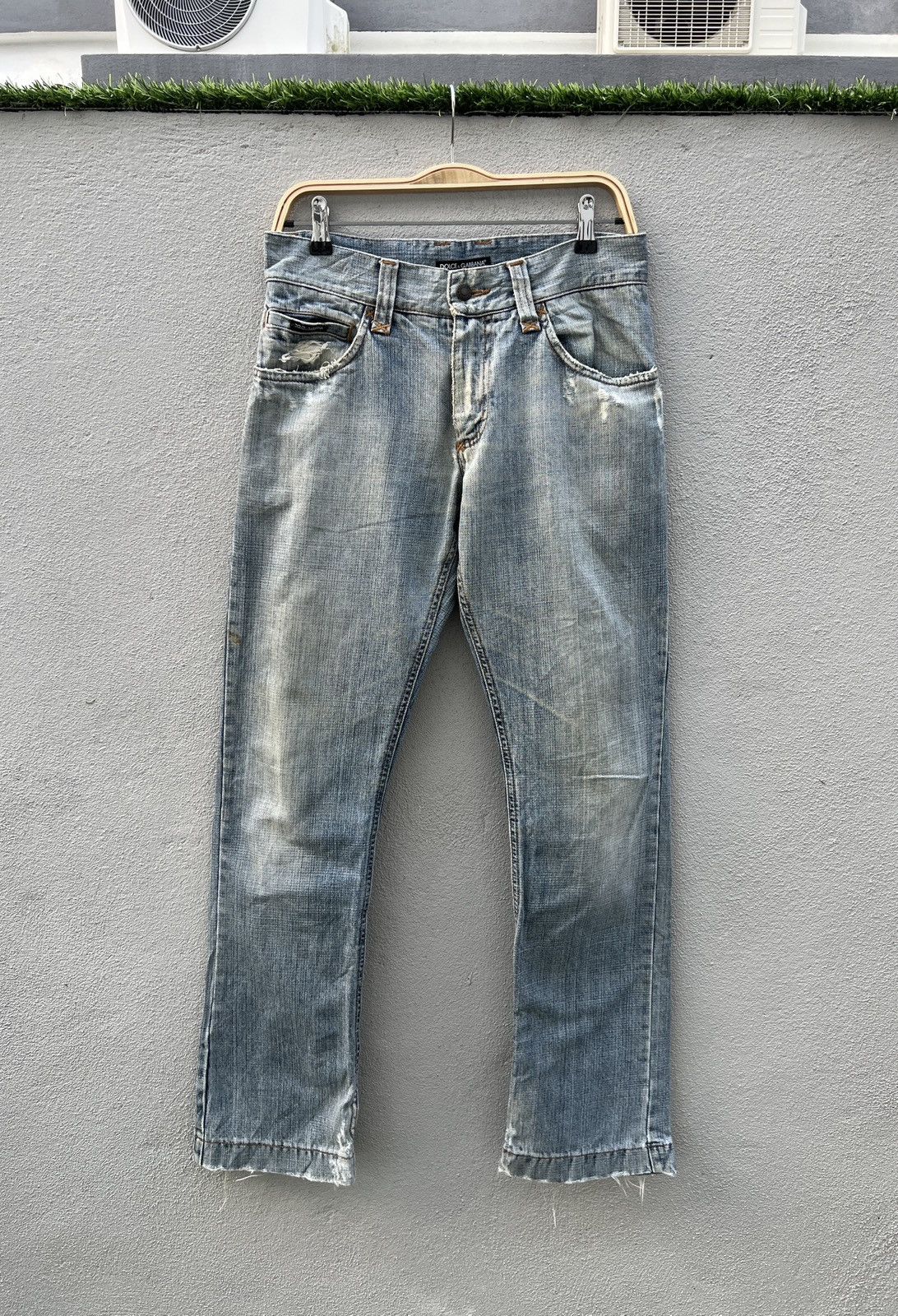 Dolce & Gabbana D&G Boot Cut Distressed Jeans Pants Size US 31 - 1 Thumbnail