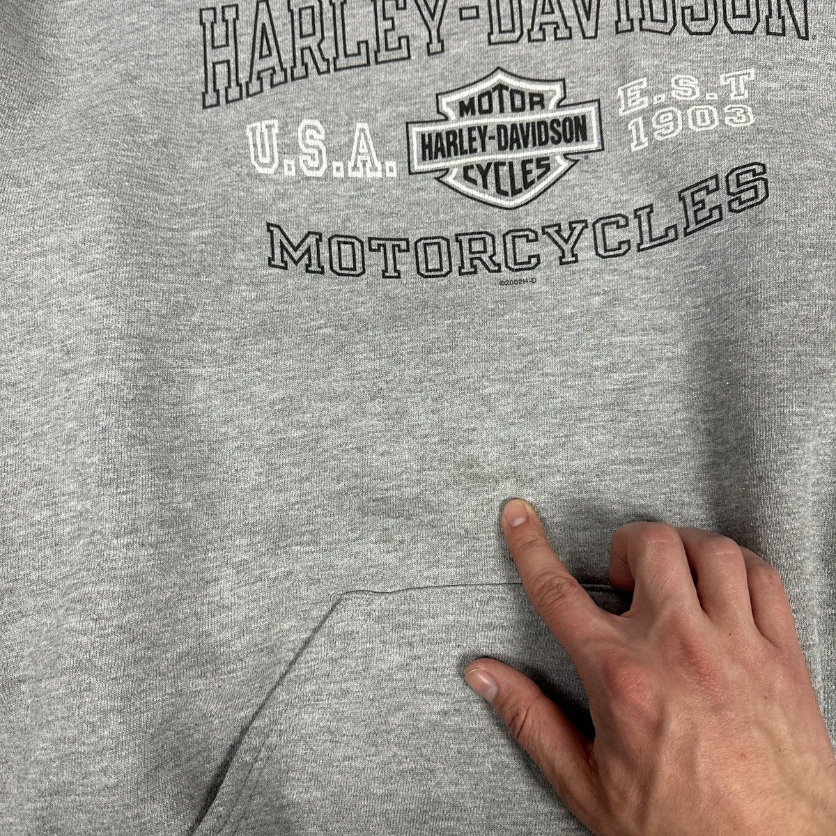Harley Davidson Vintage 00s Harley Davidson USA Eagle logo Cape Cod Hoodie Size US L / EU 52-54 / 3 - 9 Thumbnail