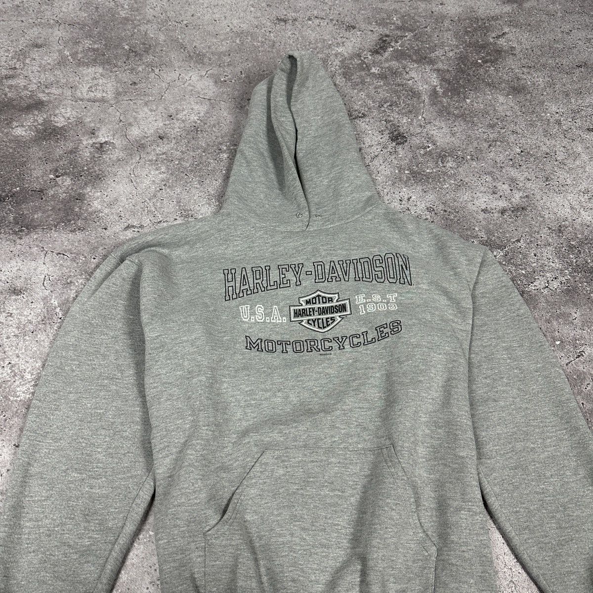 Harley Davidson Vintage 00s Harley Davidson USA Eagle logo Cape Cod Hoodie Size US L / EU 52-54 / 3 - 3 Thumbnail