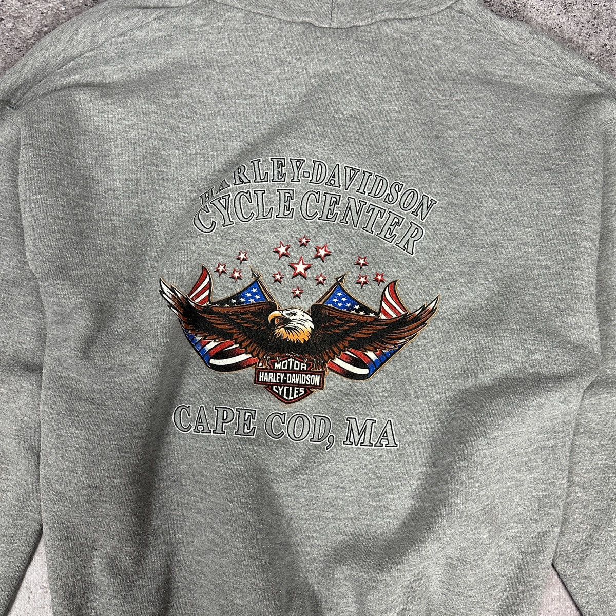 Harley Davidson Vintage 00s Harley Davidson USA Eagle logo Cape Cod Hoodie Size US L / EU 52-54 / 3 - 5 Thumbnail