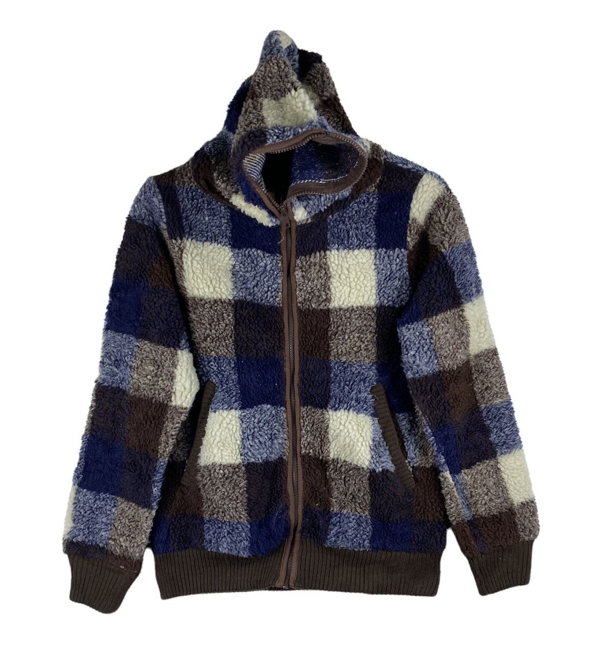 Japanese Brand Coup Sec Bouger Sherpa Hoodie Multicolour Sweater Jacket Size M / US 6-8 / IT 42-44 - 1 Thumbnail