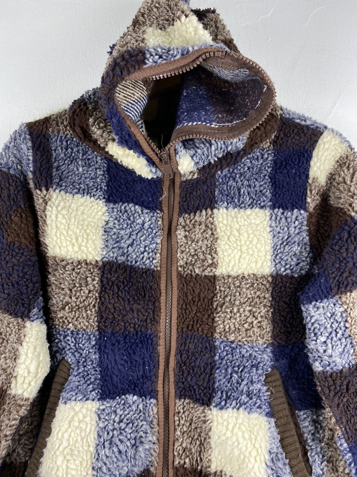 Japanese Brand Coup Sec Bouger Sherpa Hoodie Multicolour Sweater Jacket Size M / US 6-8 / IT 42-44 - 3 Thumbnail