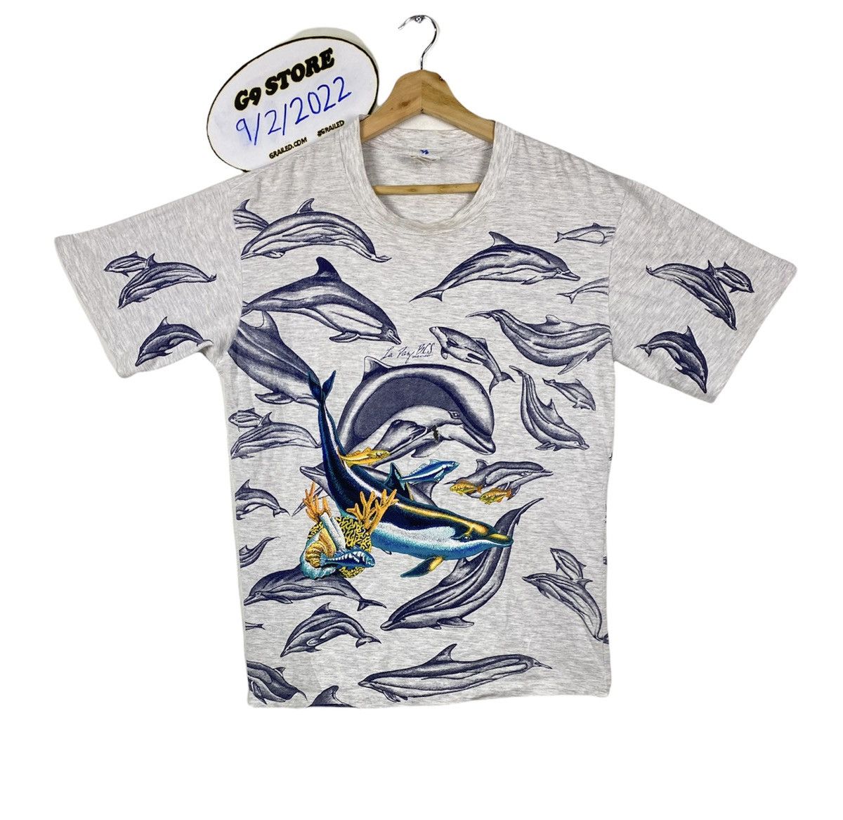 Vintage OFFER 🔥 Vintage Fullprint Habitat Dolphin Tee T Shirt Size US M / EU 48-50 / 2 - 1 Thumbnail