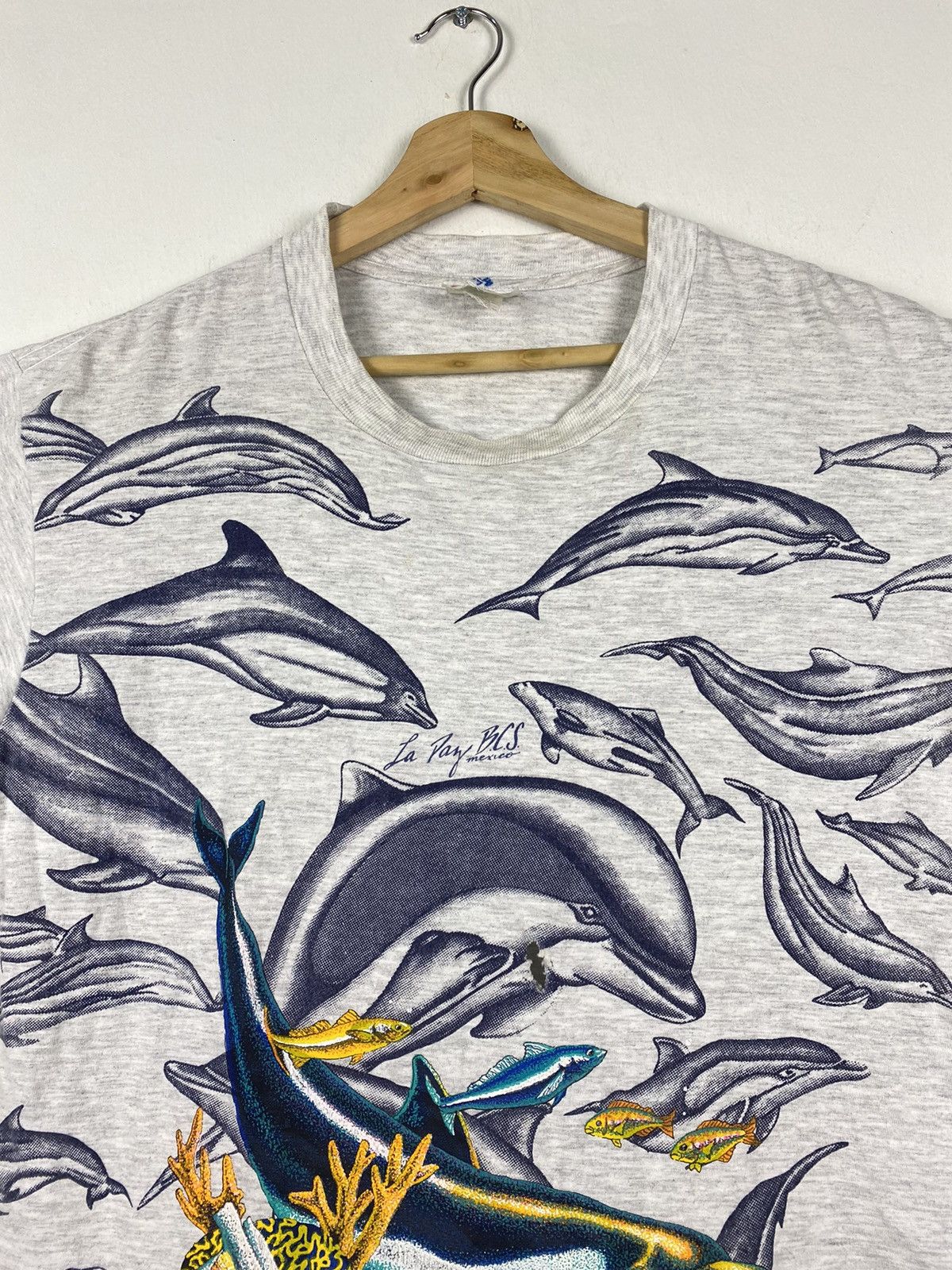 Vintage OFFER 🔥 Vintage Fullprint Habitat Dolphin Tee T Shirt Size US M / EU 48-50 / 2 - 3 Thumbnail