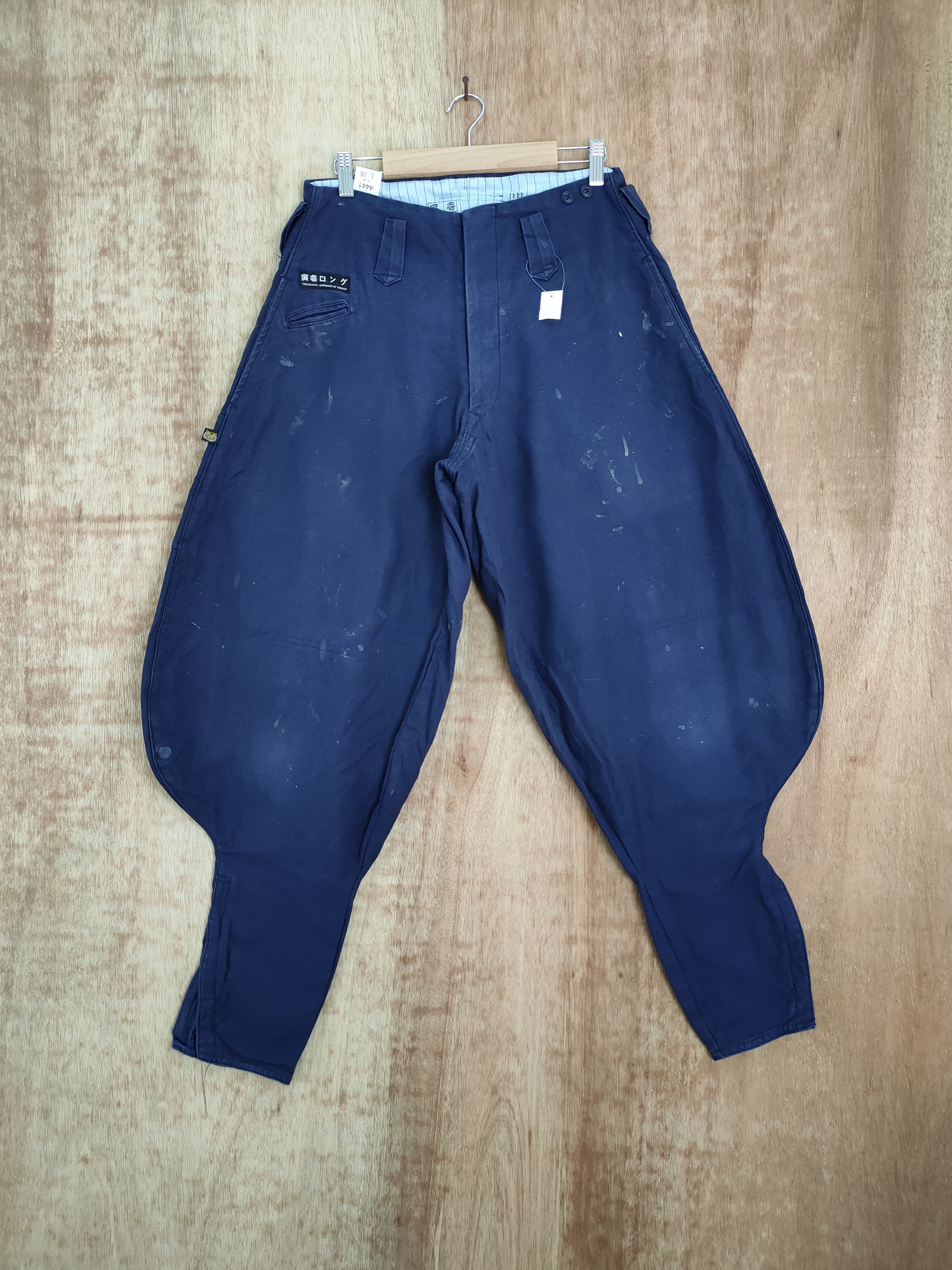 image of Vintage Tobishozoku Japan Dirty VTG Streetwear Cargo Pants 46-296A in Blue, Men's (Size 30)