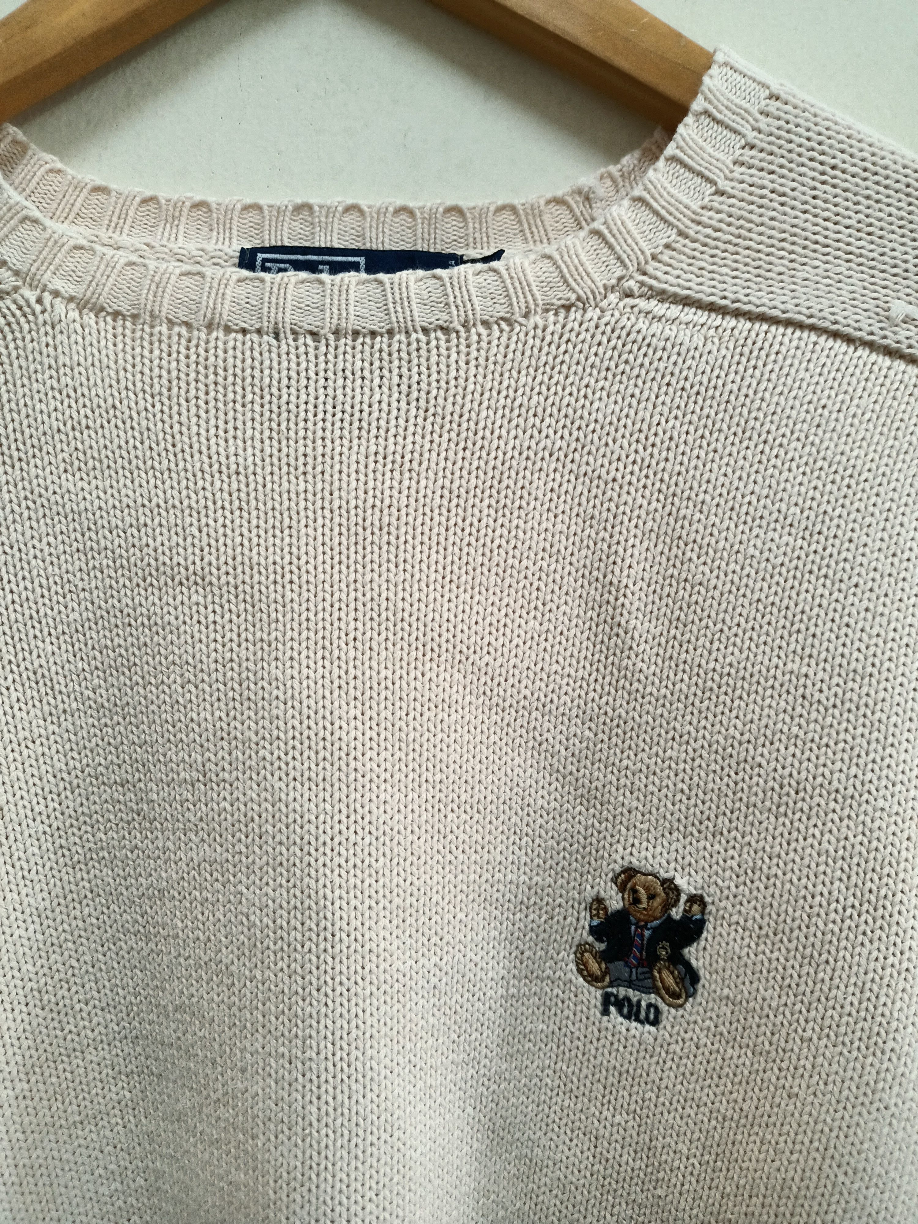 Polo Ralph Lauren Vintage Polo Bear Knitwear by Polo Ralph Lauren Size US L / EU 52-54 / 3 - 2 Thumbnail