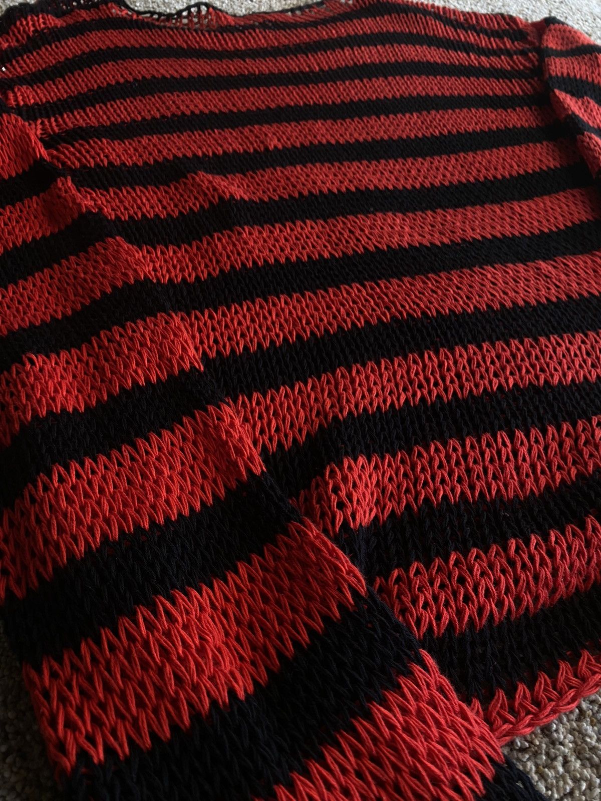 Raf Simons Raf simons Redux SS21 Striped Open Knit Cotton Sweater Size US M / EU 48-50 / 2 - 11 Thumbnail