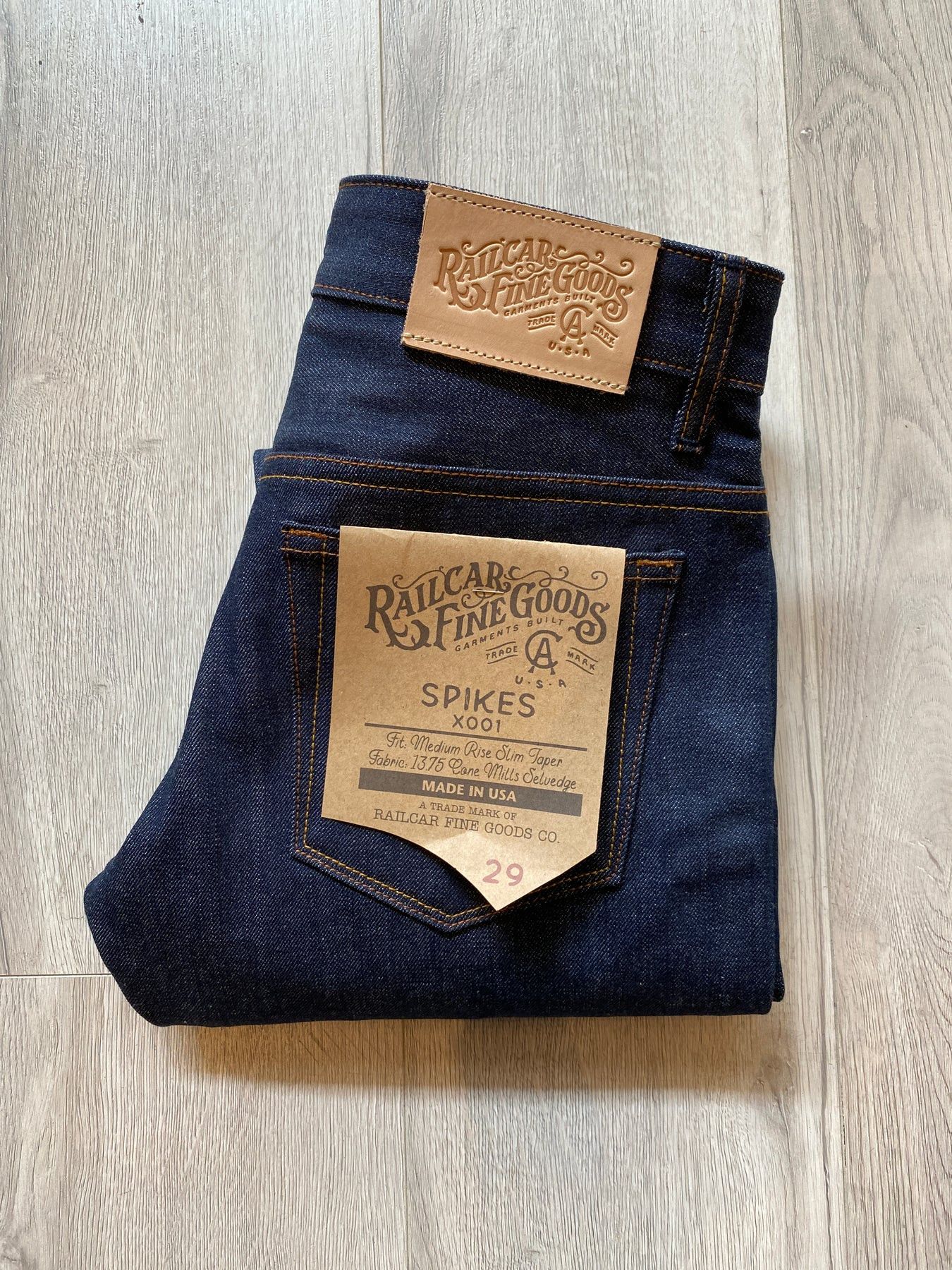 Railcar Fine Goods Railcar Fine Goods Spikes x001 Slim Taper 13.5oz Jeans Size US 36 / EU 52 - 1 Thumbnail