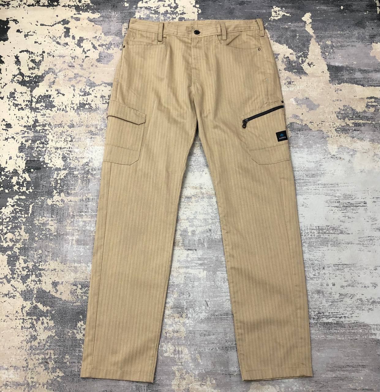 Japanese Brand P315 AZITO JAPAN STRIPED CARGO PANT Size US 34 / EU 50 - 1 Thumbnail