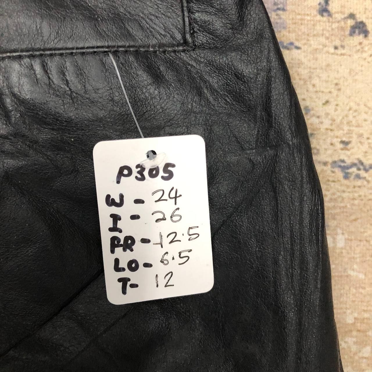 Japanese Brand P305 LEATHER HIGH WAIST PANTS Size 24" / US 00 / IT 34 - 7 Thumbnail